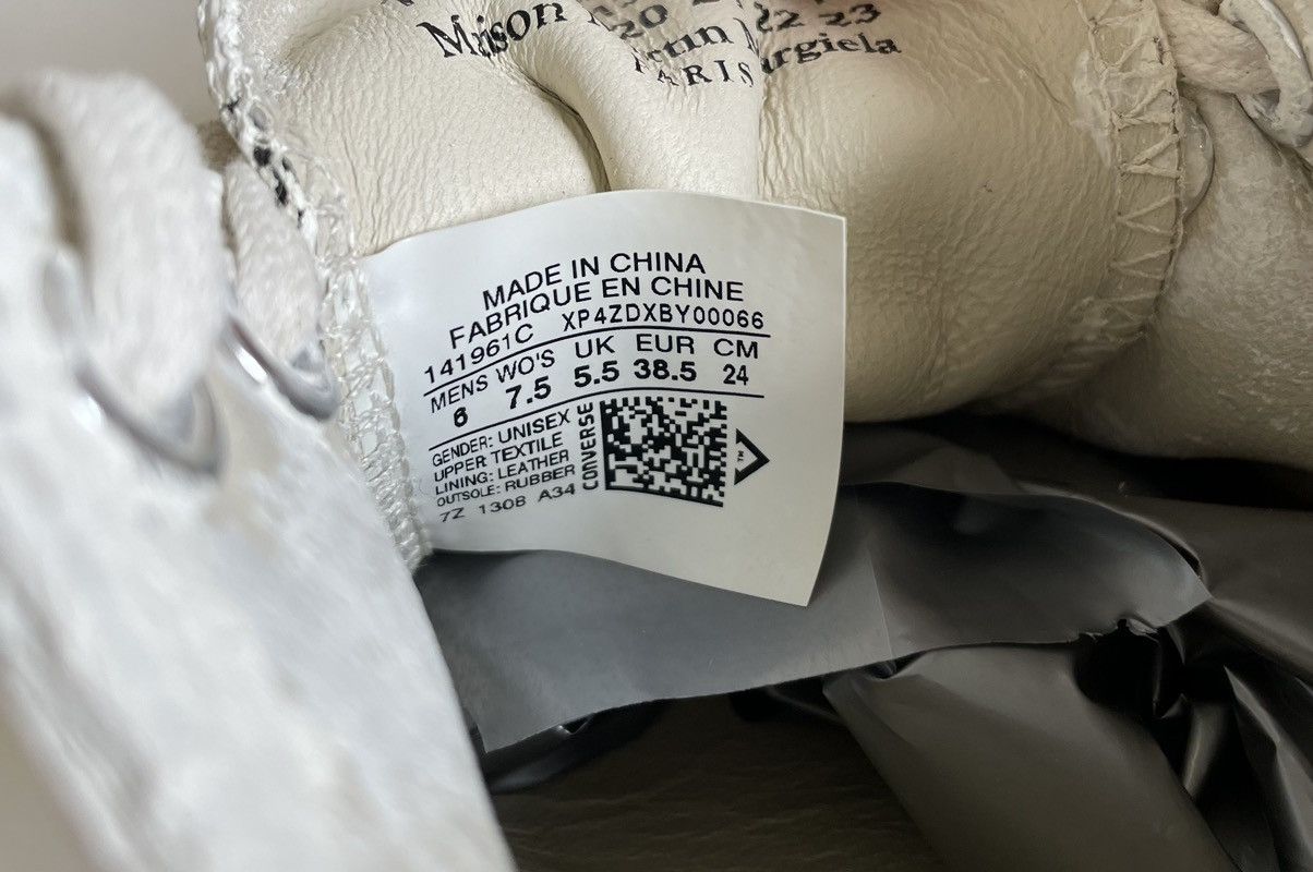 Converse × Maison Margiela S/S 14 White Painted Converse Sneakers Size US 8.5 / IT 38.5 - 14 Thumbnail