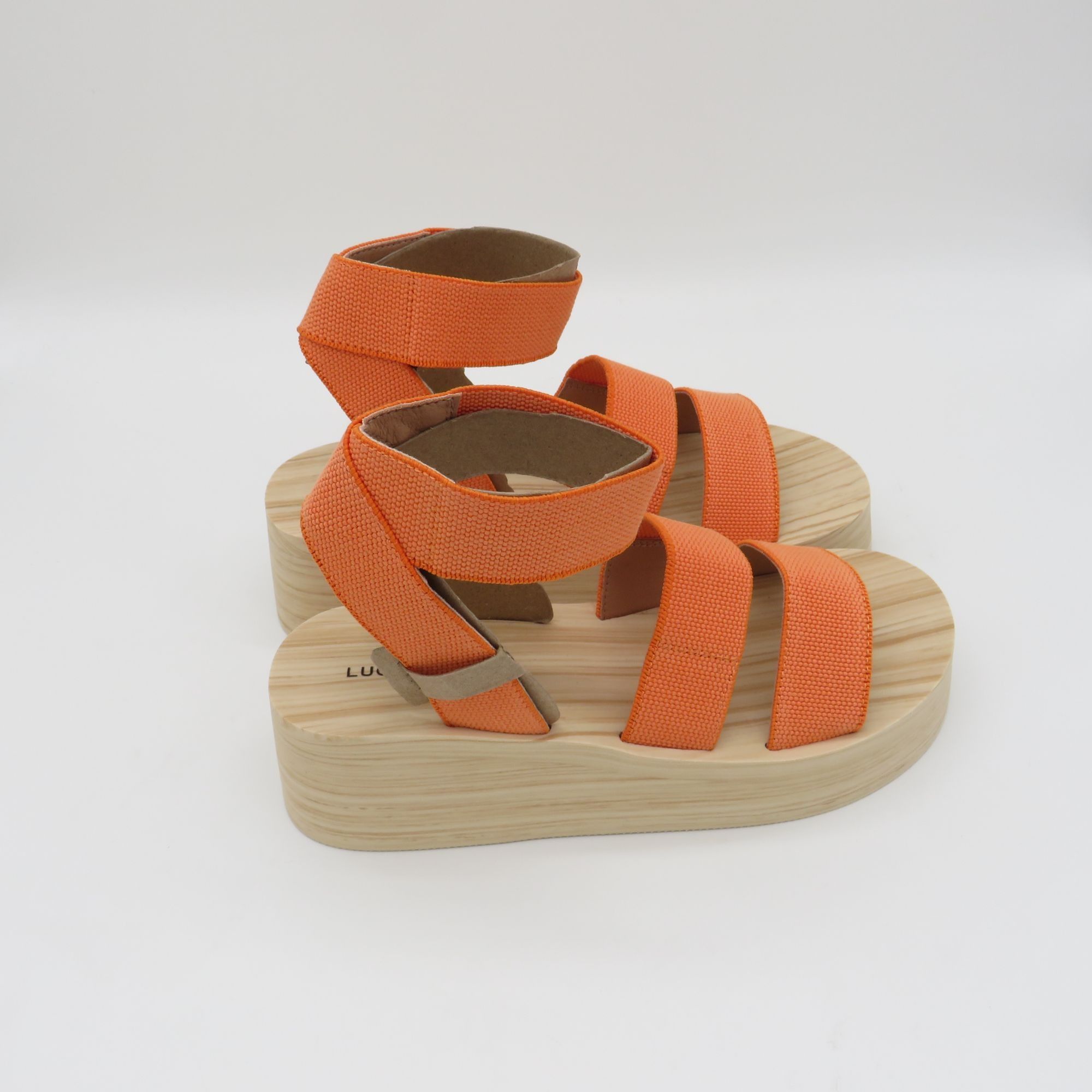 Lucky Brand Lucky Brand Orange Strappy Platform Sandals Womens Size 5.5 Size US 5.5 / IT 35.5 - 8 Thumbnail