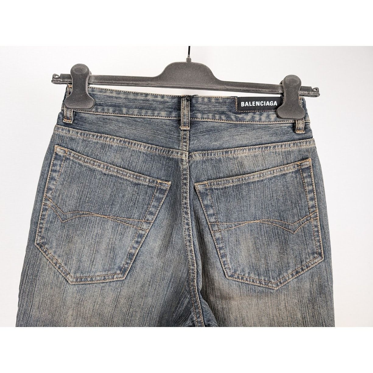 Balenciaga o1rshd1 (Fits XS) Denim Shorts in Light Blue Size US 30 / EU 46 - 10 Thumbnail