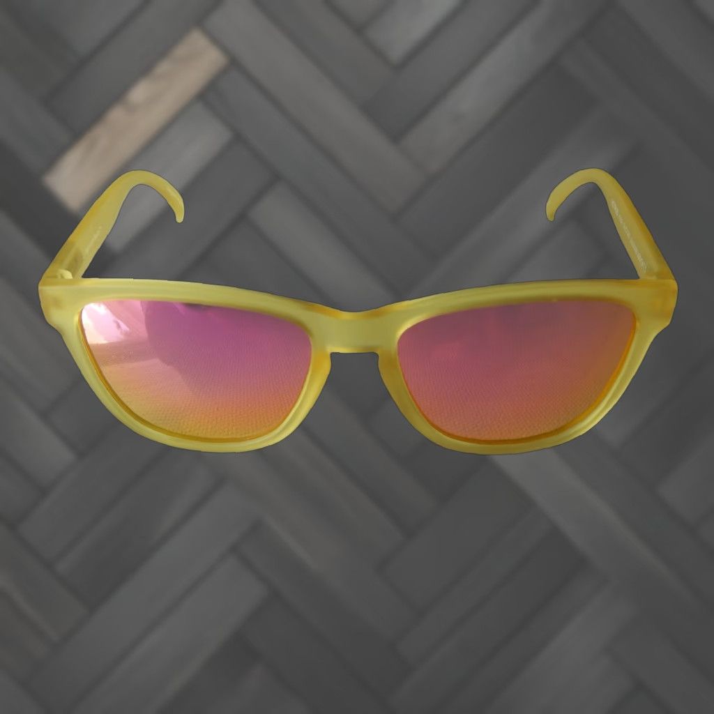 Vintage Kits Sunglasses Men Yellow Frame 54[]17 143 KY02 1990s Concert Theme Size ONE SIZE - 1 Thumbnail