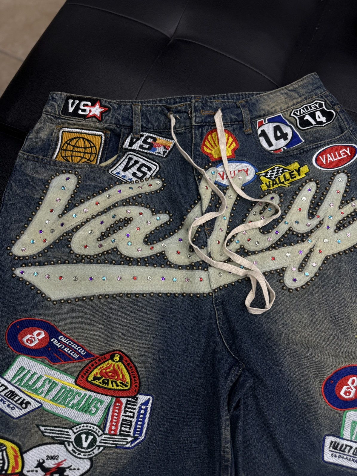 Vale Vale Blue Denim Patchwork Shorts Size 34 (Brand New) Size US 34 / EU 50 - 5 Thumbnail