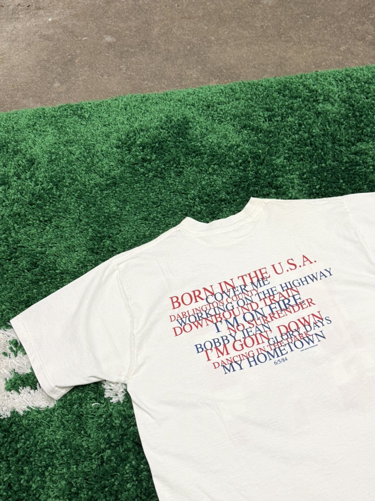 Vintage RARE GRAIL Bruce Springsteen Born in the USA Album Tee XL Size US XL / EU 56 / 4 - 7 Thumbnail
