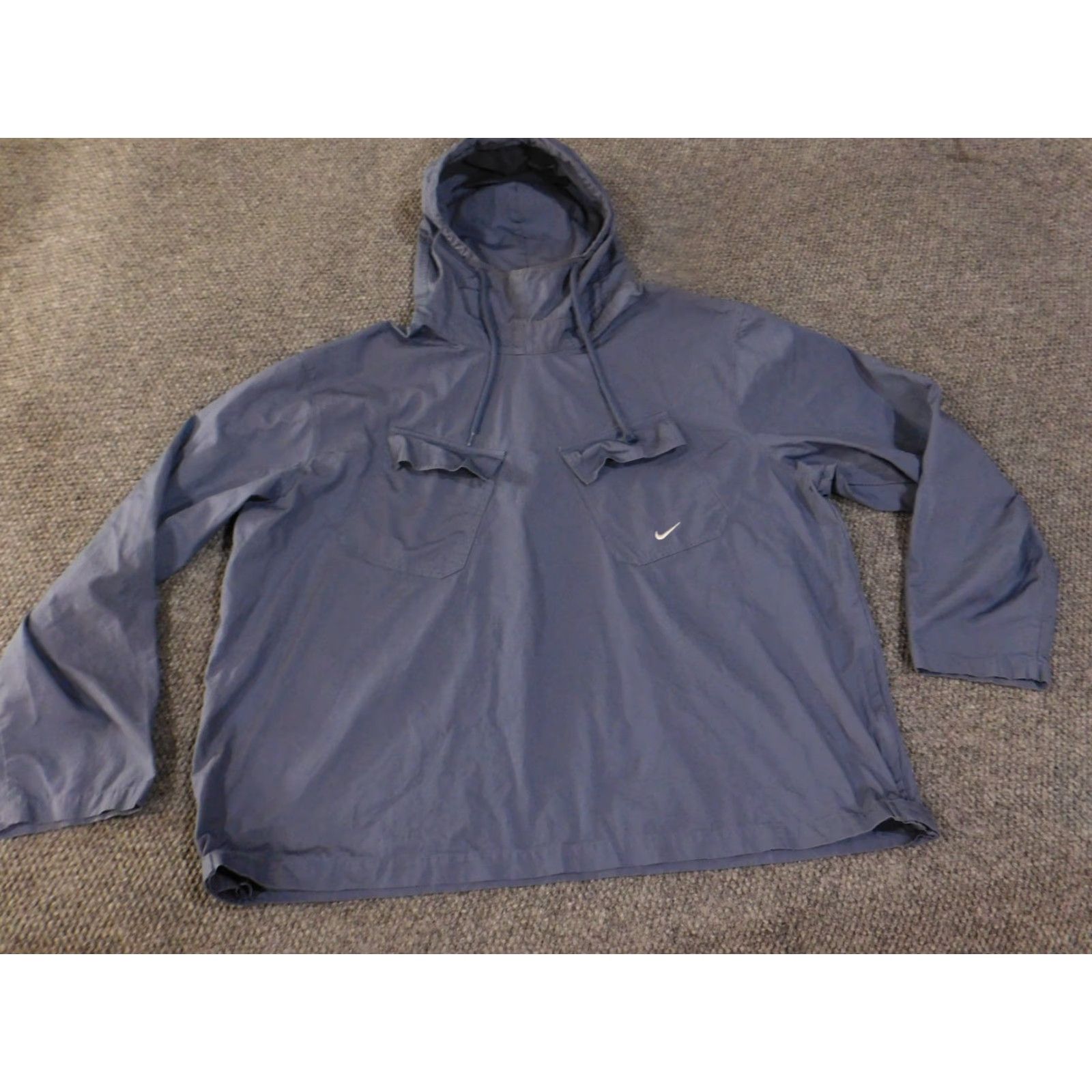 Nike Nike Pullover Jacket Womens XL Blue Hooded Utility Pockets Lightweight Swoosh Size XL / US 12-14 / IT 48-50 - 3 Thumbnail