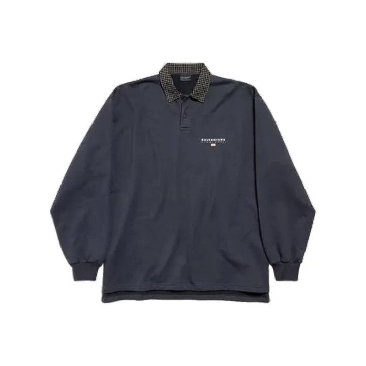 Balenciaga Balenciaga Black Long Sleeve Polo Shirt 0079 Size US M / EU 48-50 / 2 - 1 Thumbnail