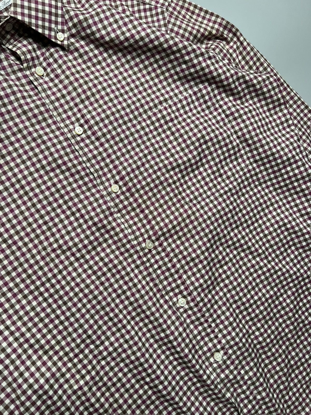 Loro Piana Loro Piana Checkered Cotton Buttondown Size US M / EU 48-50 / 2 - 5 Thumbnail