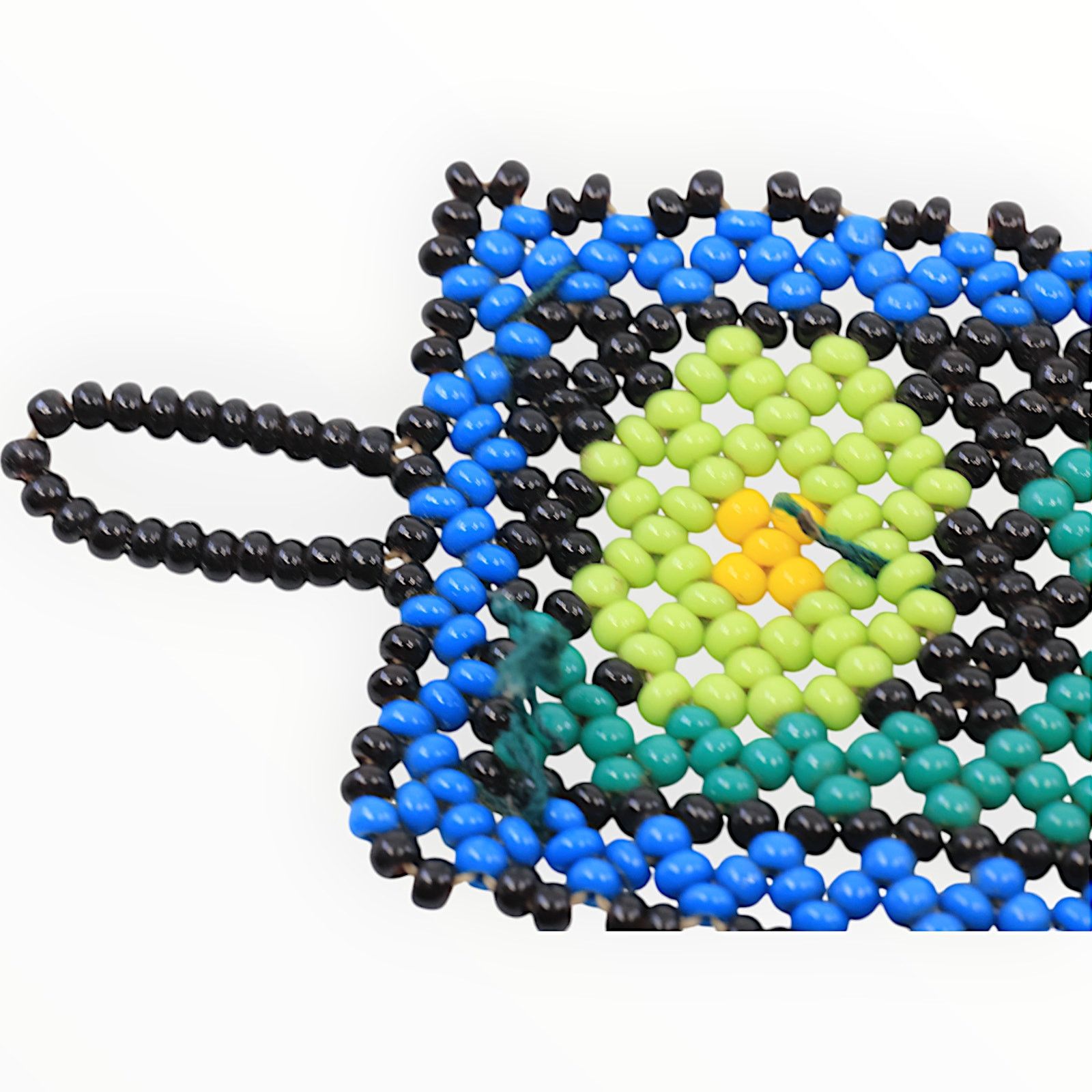 Jewelry Beaded Mayan Aztec Pattern Bracelet Handmade Jewelry 7"x1" Size ONE SIZE - 2 Thumbnail