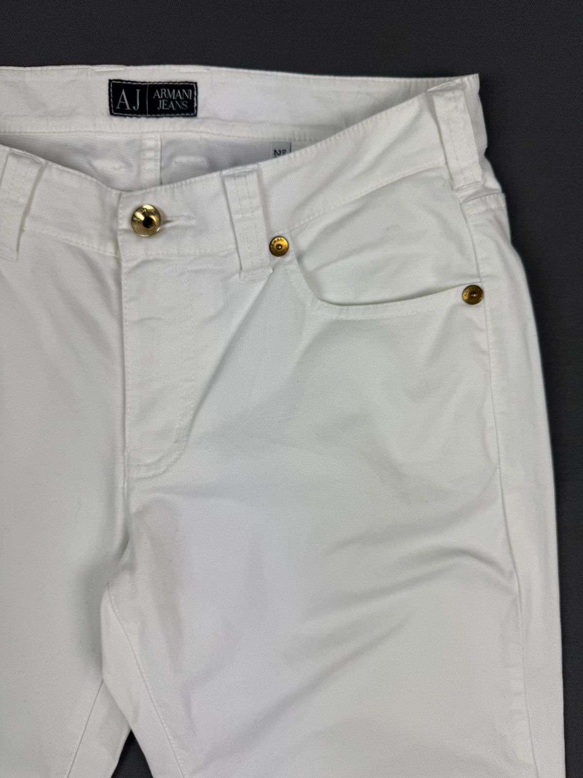 Armani Y2K Vintage Armani Jeans Basic White Women’s Pants Size 30" / US 8 / IT 44 - 6 Thumbnail