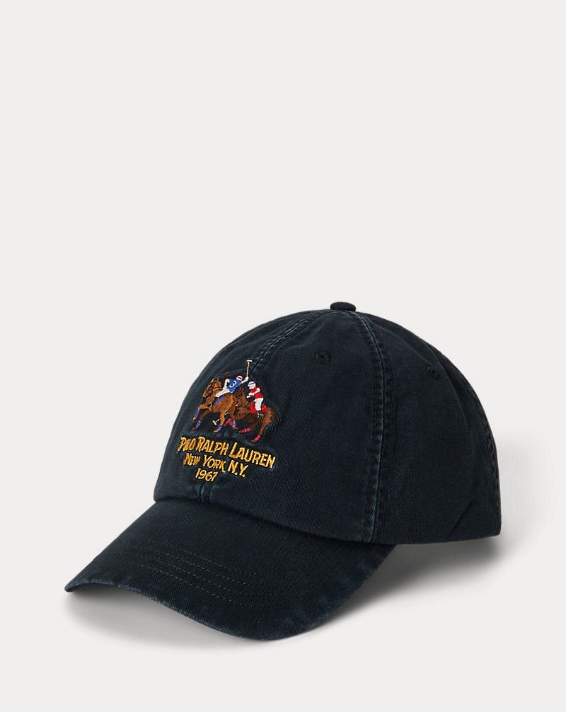 Polo Ralph Lauren Polo Ralph Lauren Cotton Twill Ball Cap Black Ponies 1967 Size ONE SIZE - 1 Thumbnail