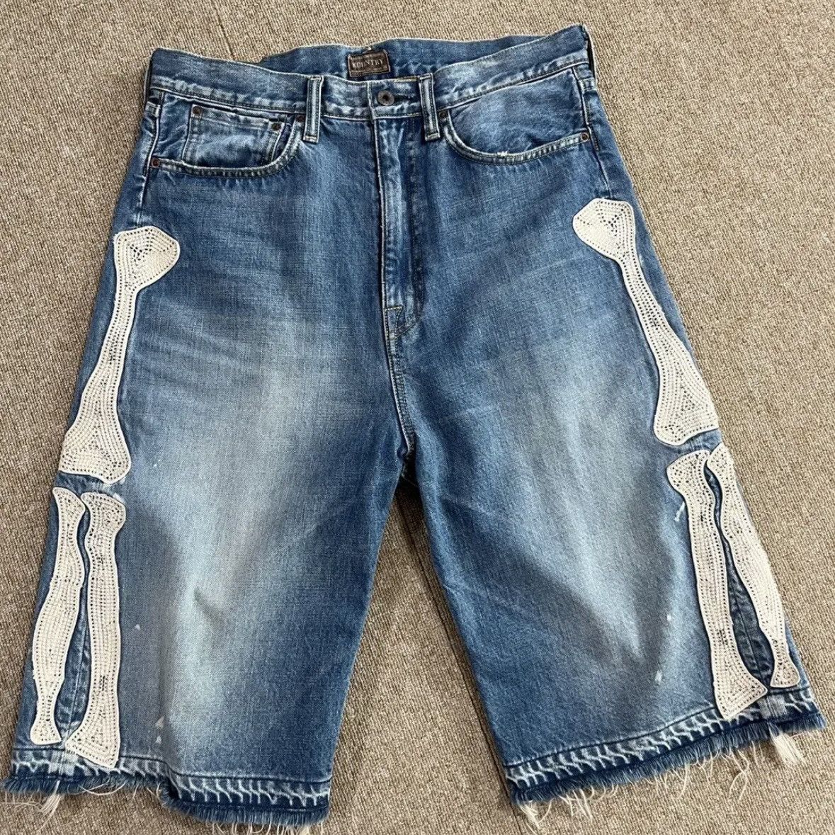 Kapital Bone Denim Shorts