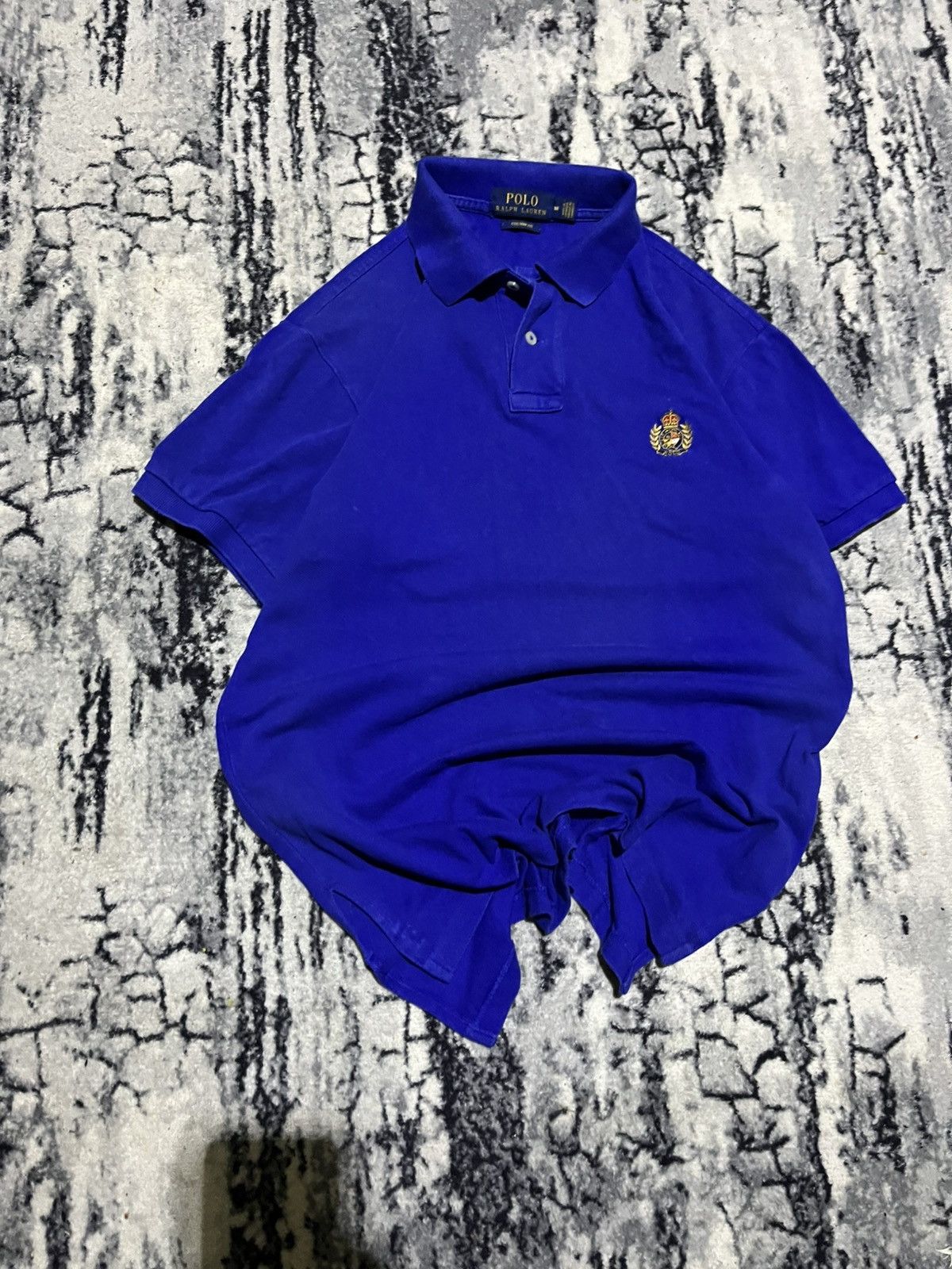 Polo Ralph Lauren Vintage Polo Ralph Lauren Royal Blue Crest Polo Shirt Size US M / EU 48-50 / 2 - 3 Thumbnail