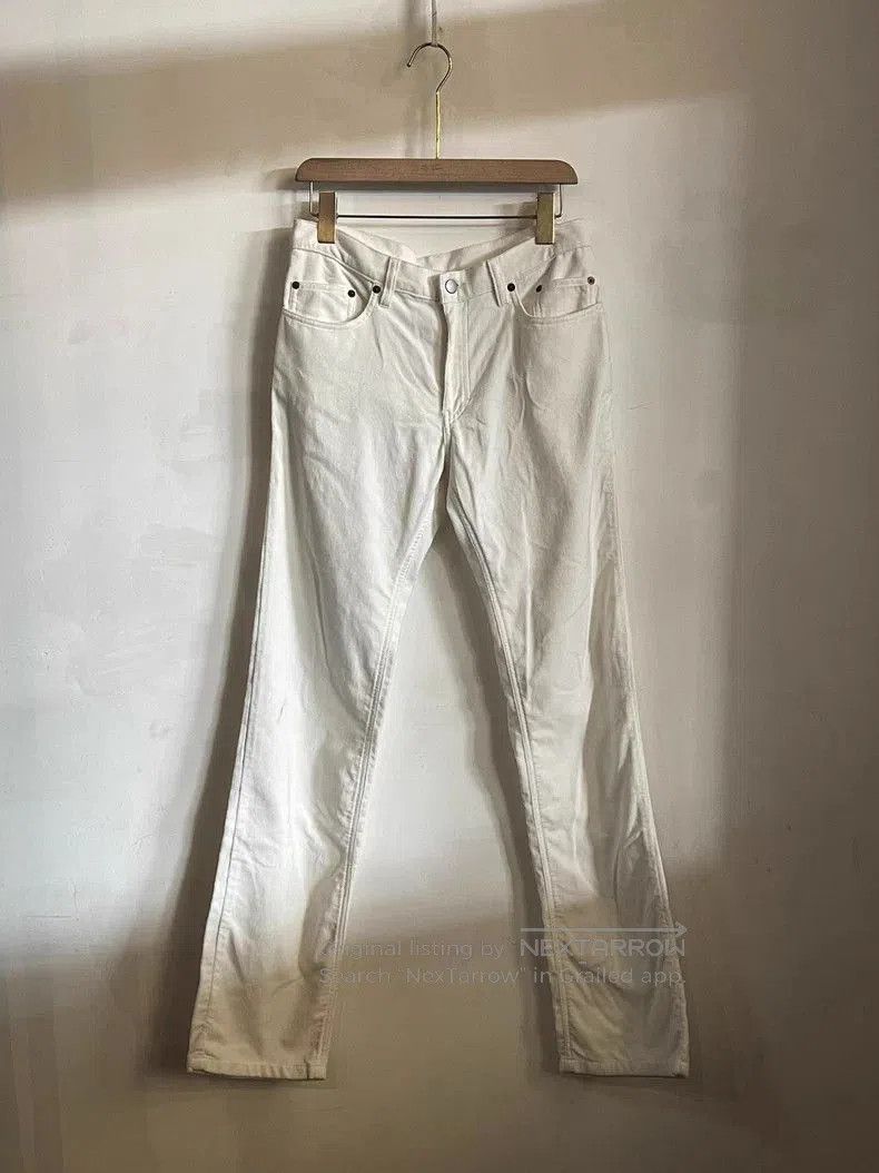 Ann Demeulemeester Ann Demeulemeester White Velvet Jeans. Size US 40 / EU 56 - 1 Thumbnail