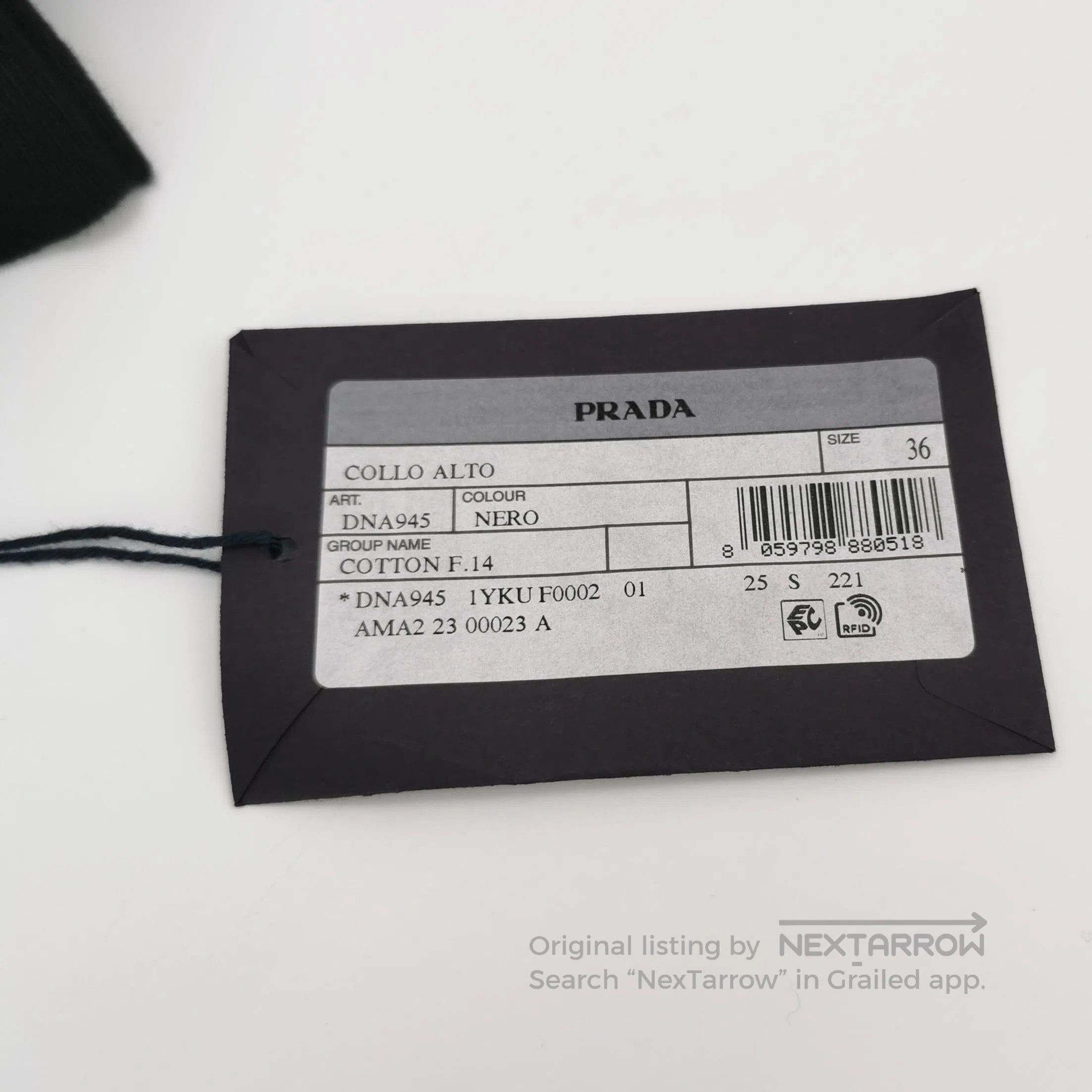 Prada Prada Black Cotton Turtleneck Knit Sweater . Size XS / US 0-2 / IT 36-38 - 5 Thumbnail