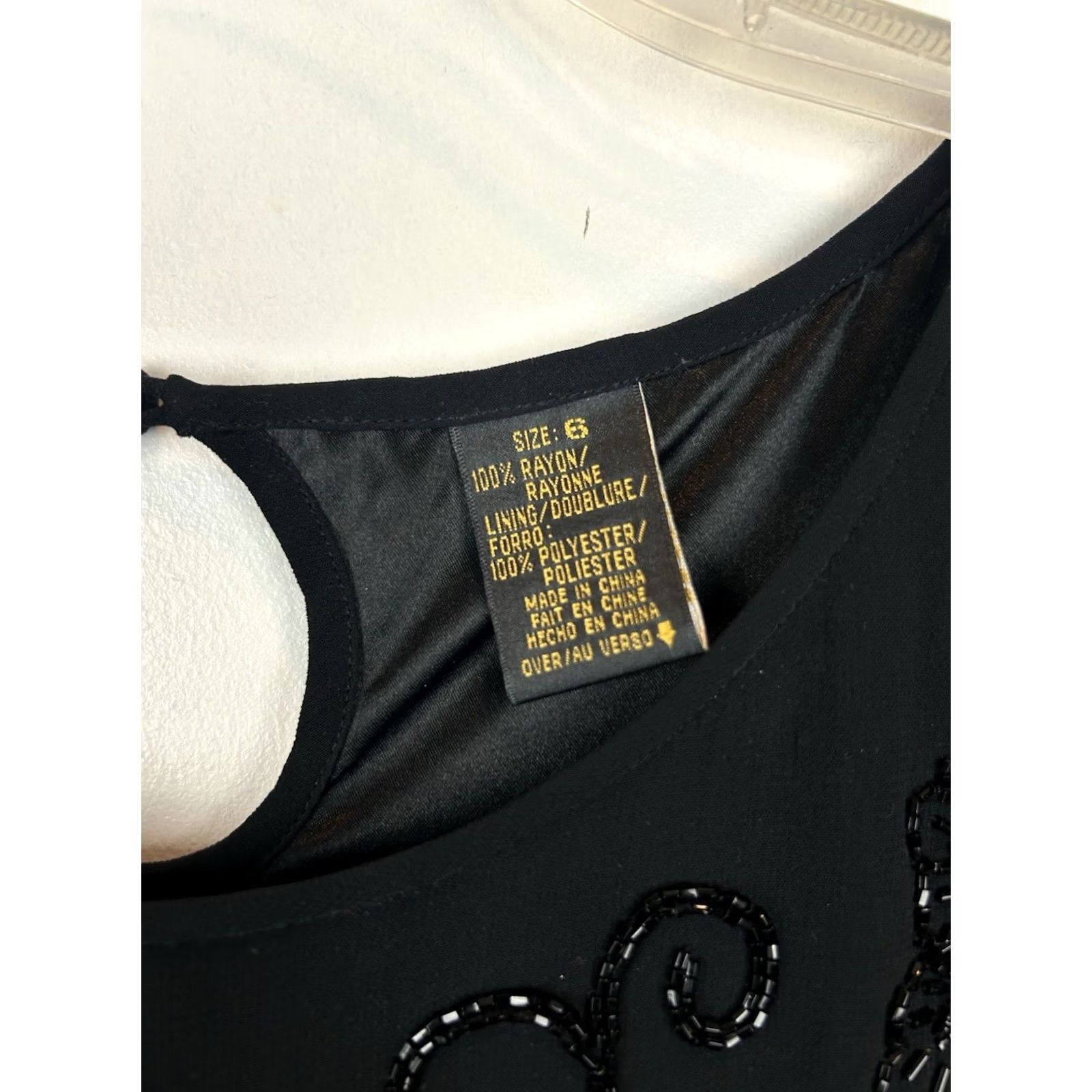 Liz Claiborne Liz Claiborne Evening Dress Womens 6 Black Beaded Formal Event Elegant Night Size M / US 6-8 / IT 42-44 - 4 Thumbnail