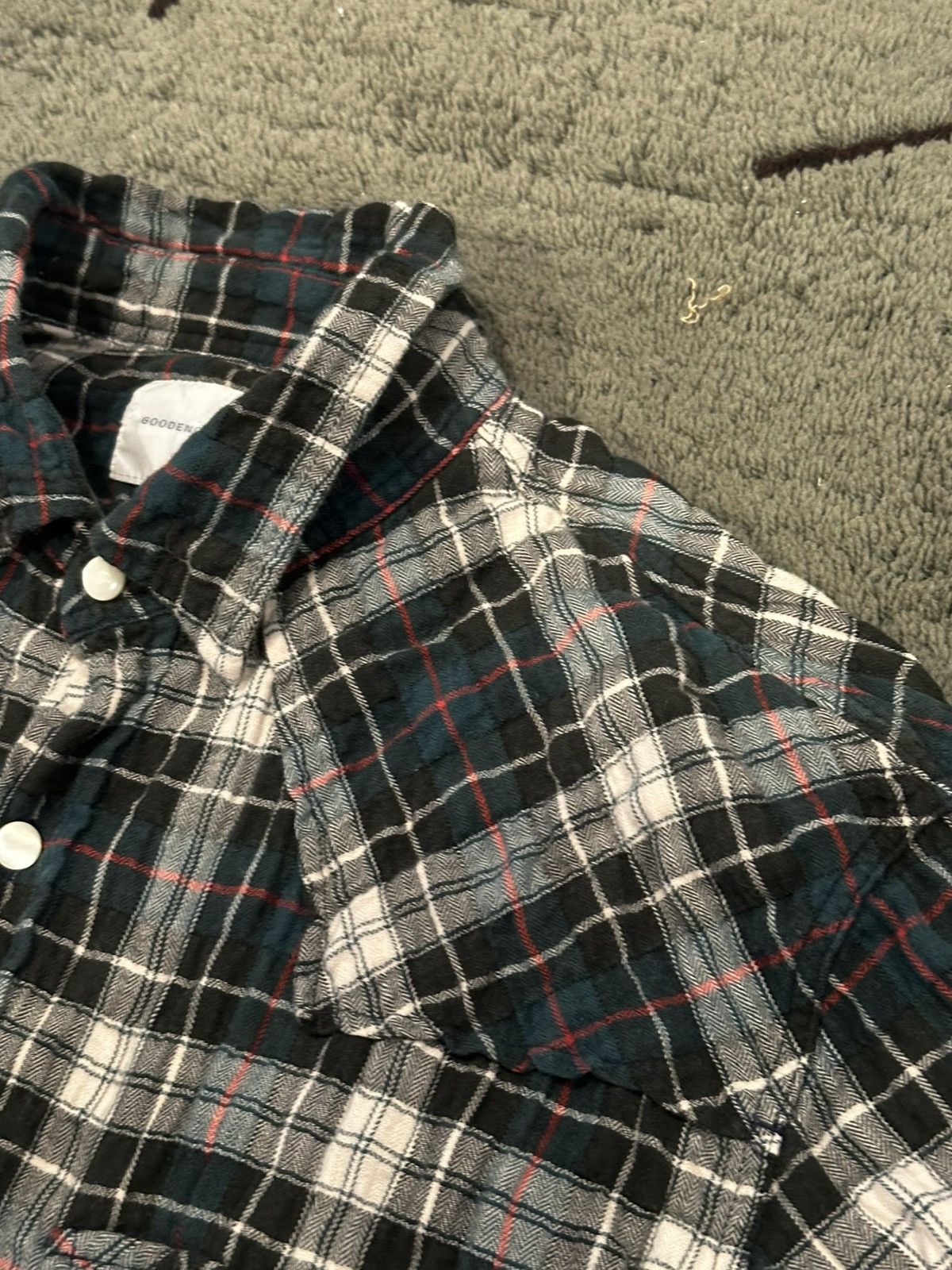 GOODENOUGH GOODENOUGH “Keep The Humming” Stretchy Flannel Button Down Size US M / EU 48-50 / 2 - 9 Thumbnail