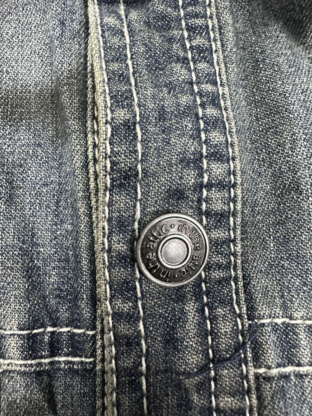 In The Attic In The Attic Punk Style Rider 3Q Denim Shirt A651 Size M / US 6-8 / IT 42-44 - 5 Thumbnail