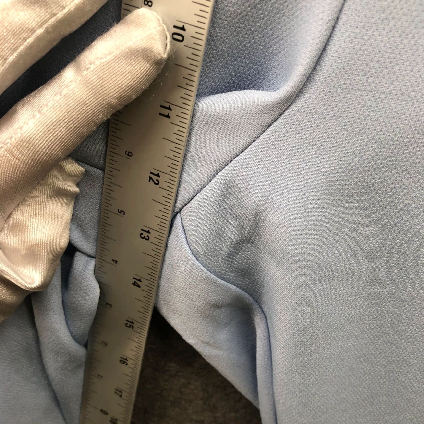 River Island River Island High Rise Flare Crop Dress Pants Womens 12 Light Blue Side Zip Dress Pants Women's 12 Blue Flared Crop Pant Array? Size 34" / US 12 / IT 48 - 7 Thumbnail