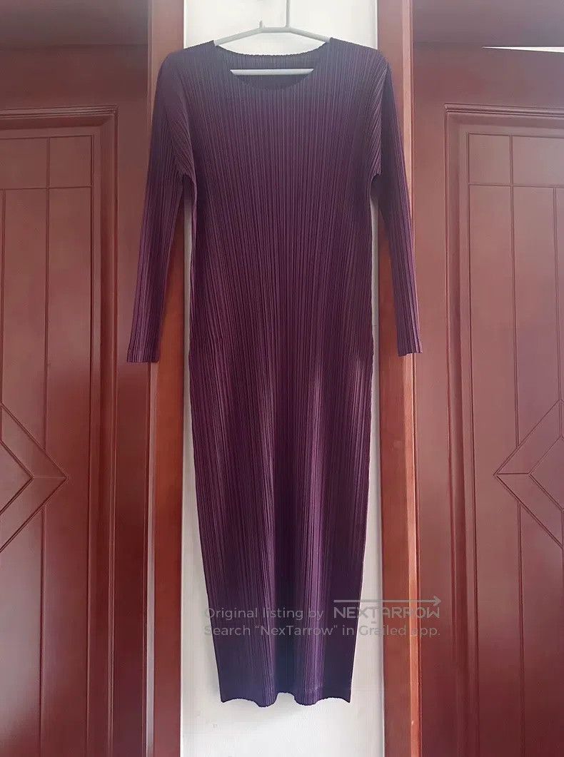 Issey Miyake Issey Miyake Purple Pleated Dress Size M / US 6-8 / IT 42-44 - 1 Thumbnail