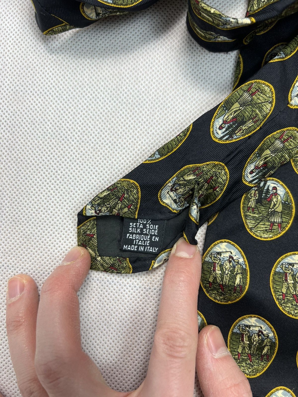 Hugo Boss Tie Hugo Boss Golf 100% Silk Size ONE SIZE - 3 Thumbnail
