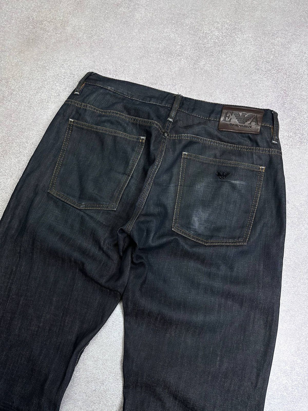 Emporio Armani Vintage Emporio Armani Baggy Denim Metal Logo Jeans 52 34 Size US 30 / EU 46 - 3 Thumbnail