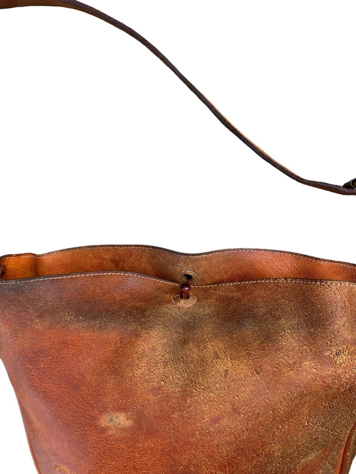 Leather Trashed Style Craft Japan Distress Muddy Patina Leather Bag Size ONE SIZE - 11 Thumbnail