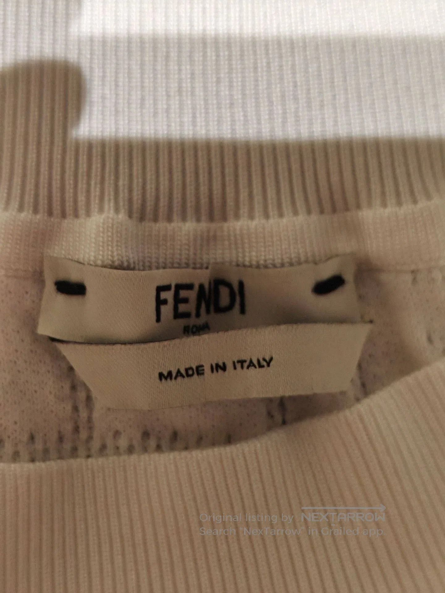 Fendi Fendi Runway White Knit FF Logo Skirt. Size 28" / US 6 / IT 42 - 3 Thumbnail