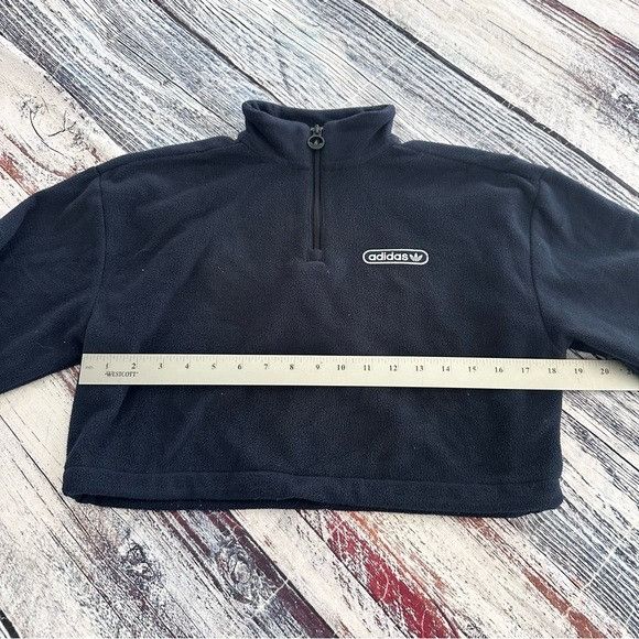 Adidas Adidas Athletic League Fleece Pullover Crop Top Womens Navy Size XS / US 0-2 / IT 36-38 - 8 Thumbnail