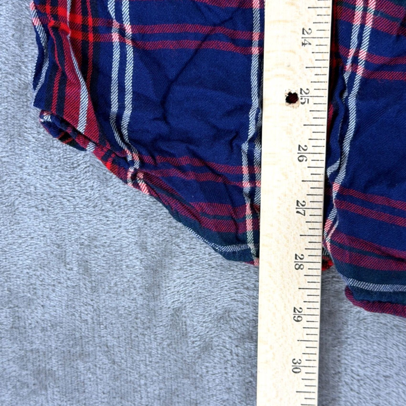 YoungLA YoungLA Button-Up Shirt Plaid Navy Red White L Mens Casual Western 806 Viscose Rayon Cotton? Size US L / EU 52-54 / 3 - 6 Thumbnail