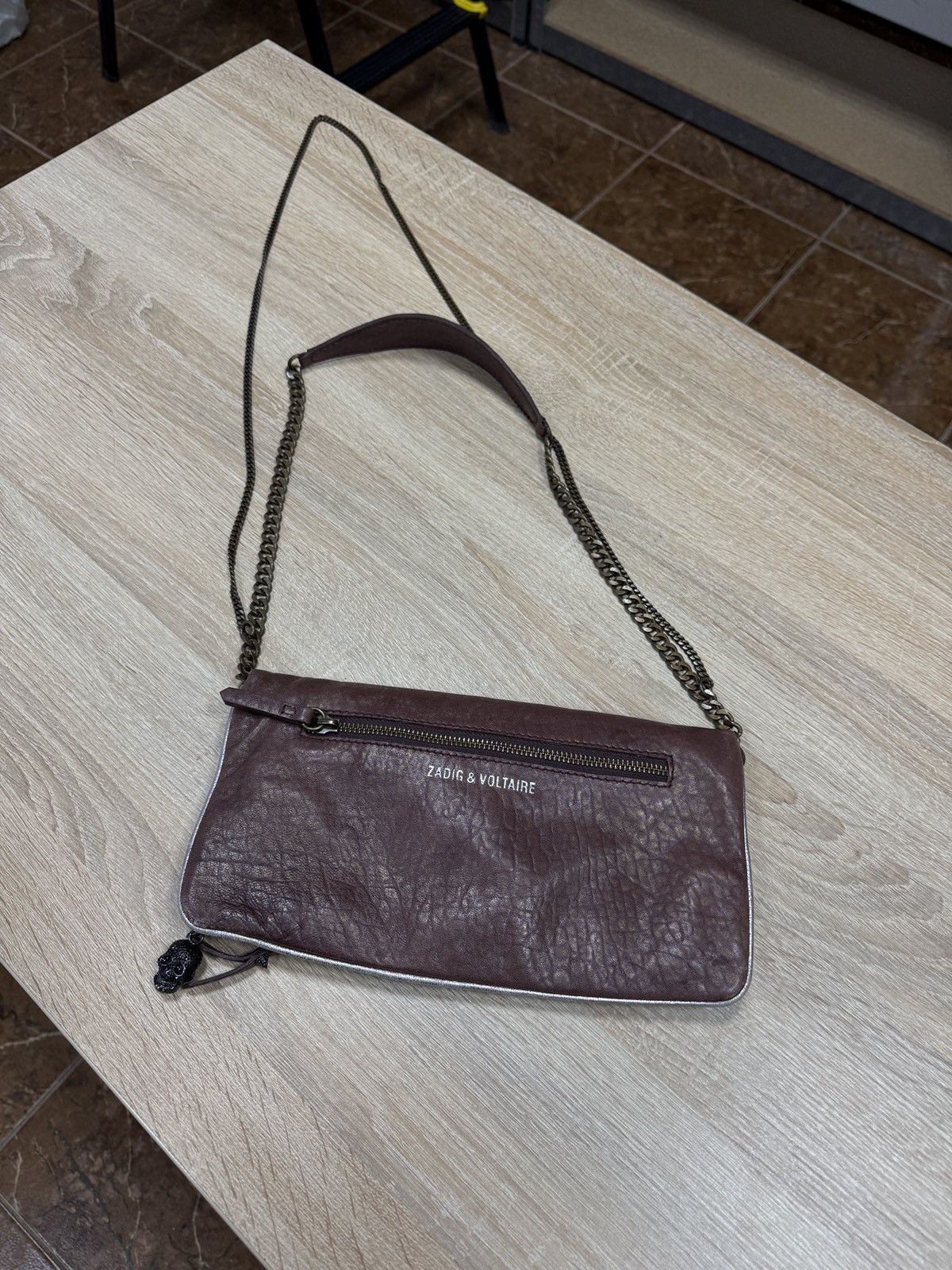 Zadig & Voltaire 🇫🇷💀 Vintage Zadig & Voltaire Rock Skull Leather Crossbody Bag Size ONE SIZE - 2 Thumbnail