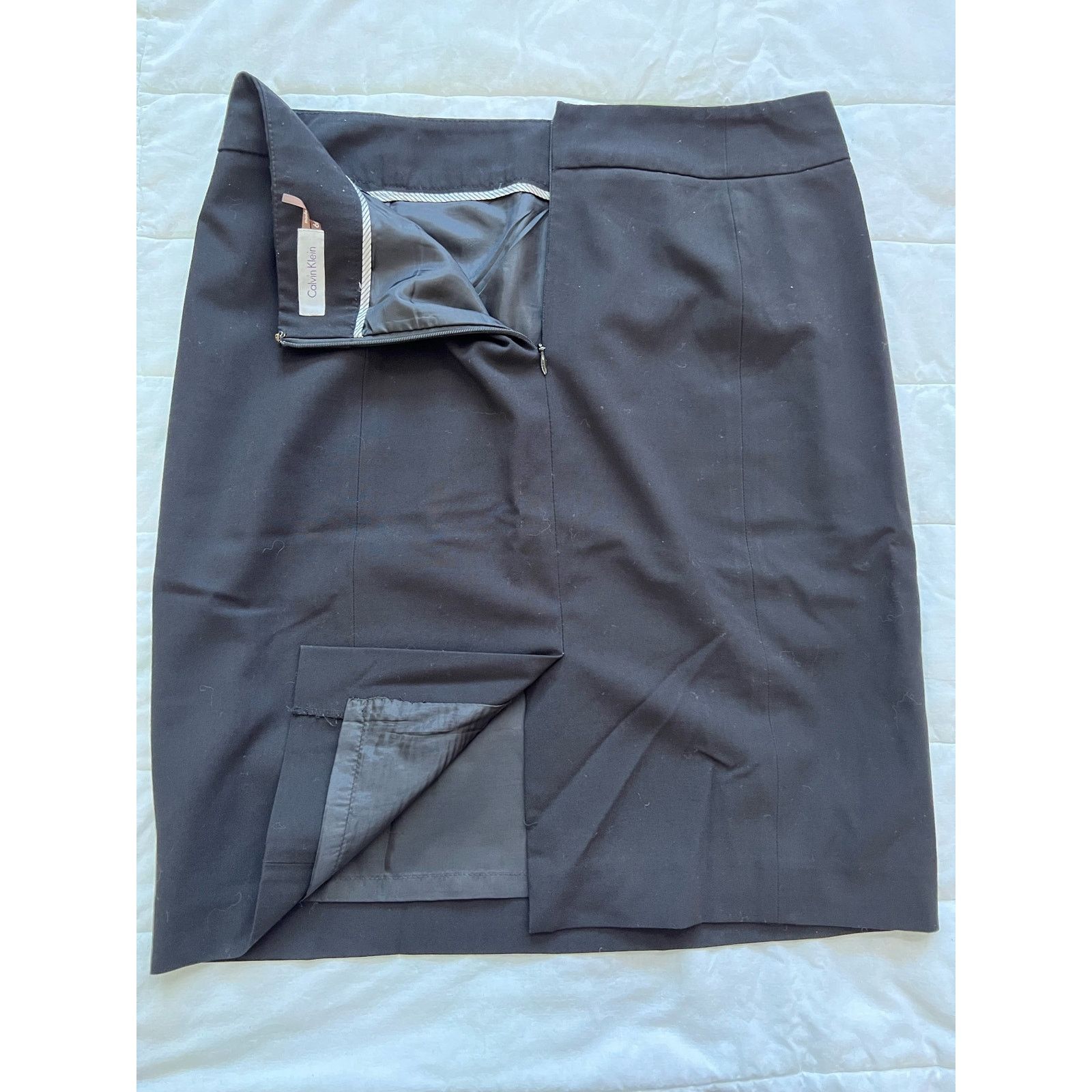 Calvin Klein Calvin Klein Classic Black Straight Pencil Skirt Size 6 Size 28" / US 6 / IT 42 - 3 Thumbnail