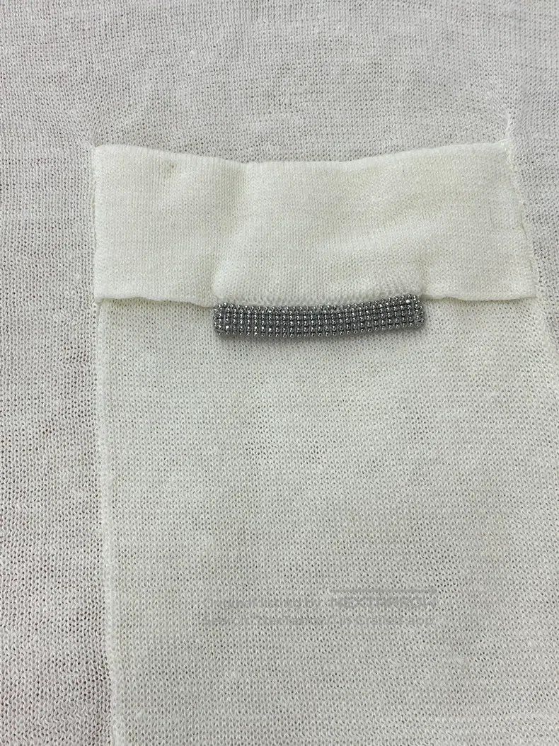 Other Brunello Cucinelli White Beaded Round Neck Top Size S / US 4 / IT 40 - 2 Thumbnail