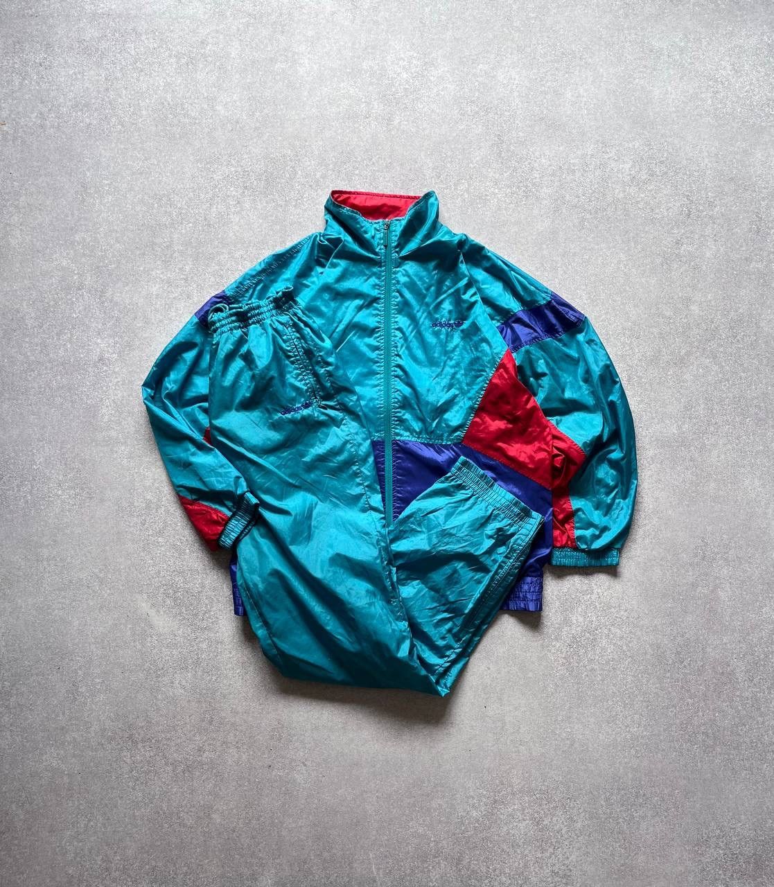 Vintage Adidas Nylon Baggy Tracksuit Y2K Rare XL