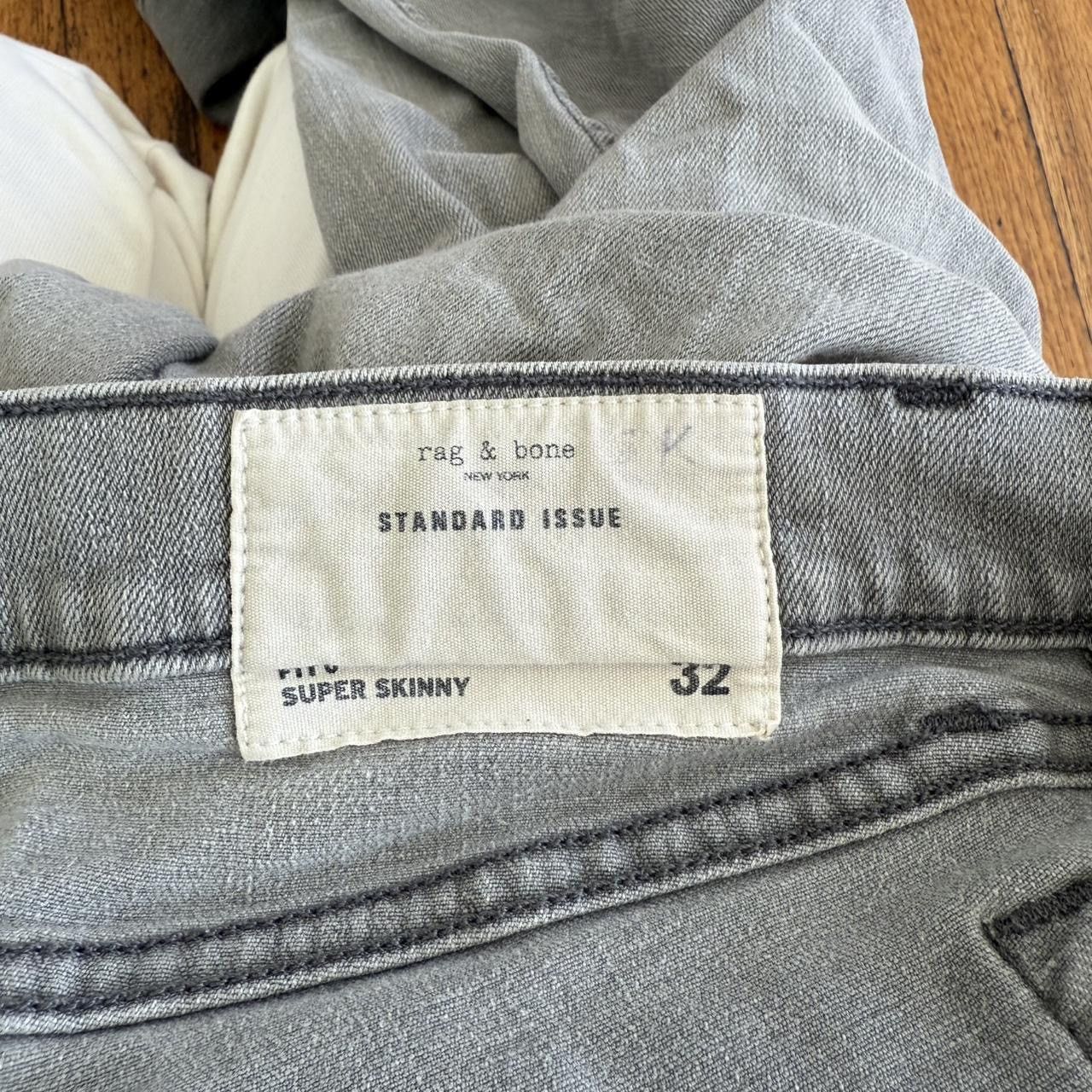 Rag & Bone Rag & Bone Grey 32x32 Fit 0 Super Skinny Denim Size US 32 / EU 48 - 2 Thumbnail