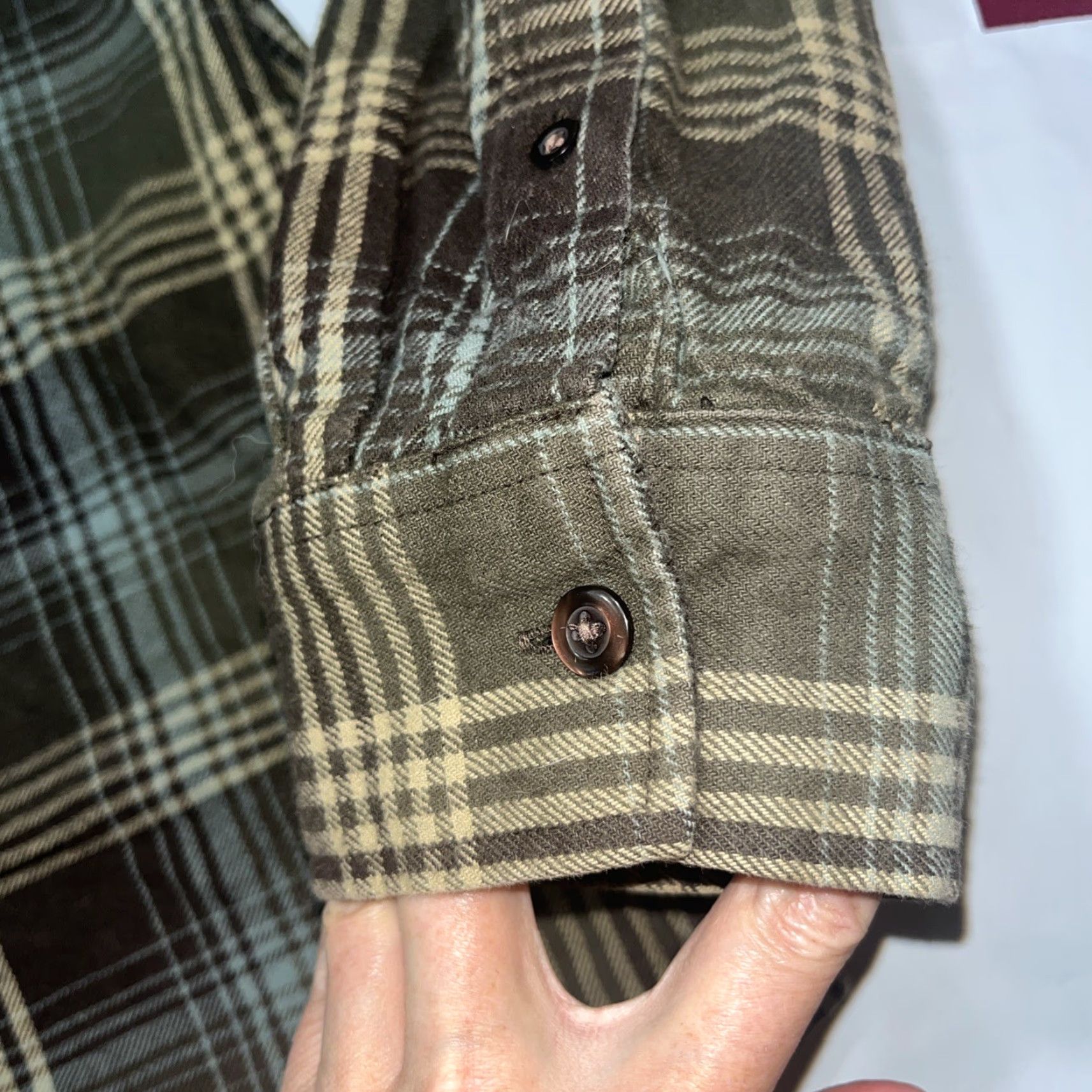 Gap GAP Button-Up Shirt Men XL Flannel Plaid Brown Blue Western Long Sleeve Size US XL / EU 56 / 4 - 5 Thumbnail