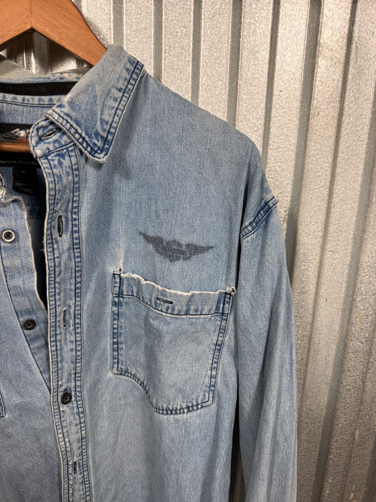 Harley Davidson Insane Vintage Harley Davidson Sun Faded Button Up Western S Size US L / EU 52-54 / 3 - 6 Thumbnail