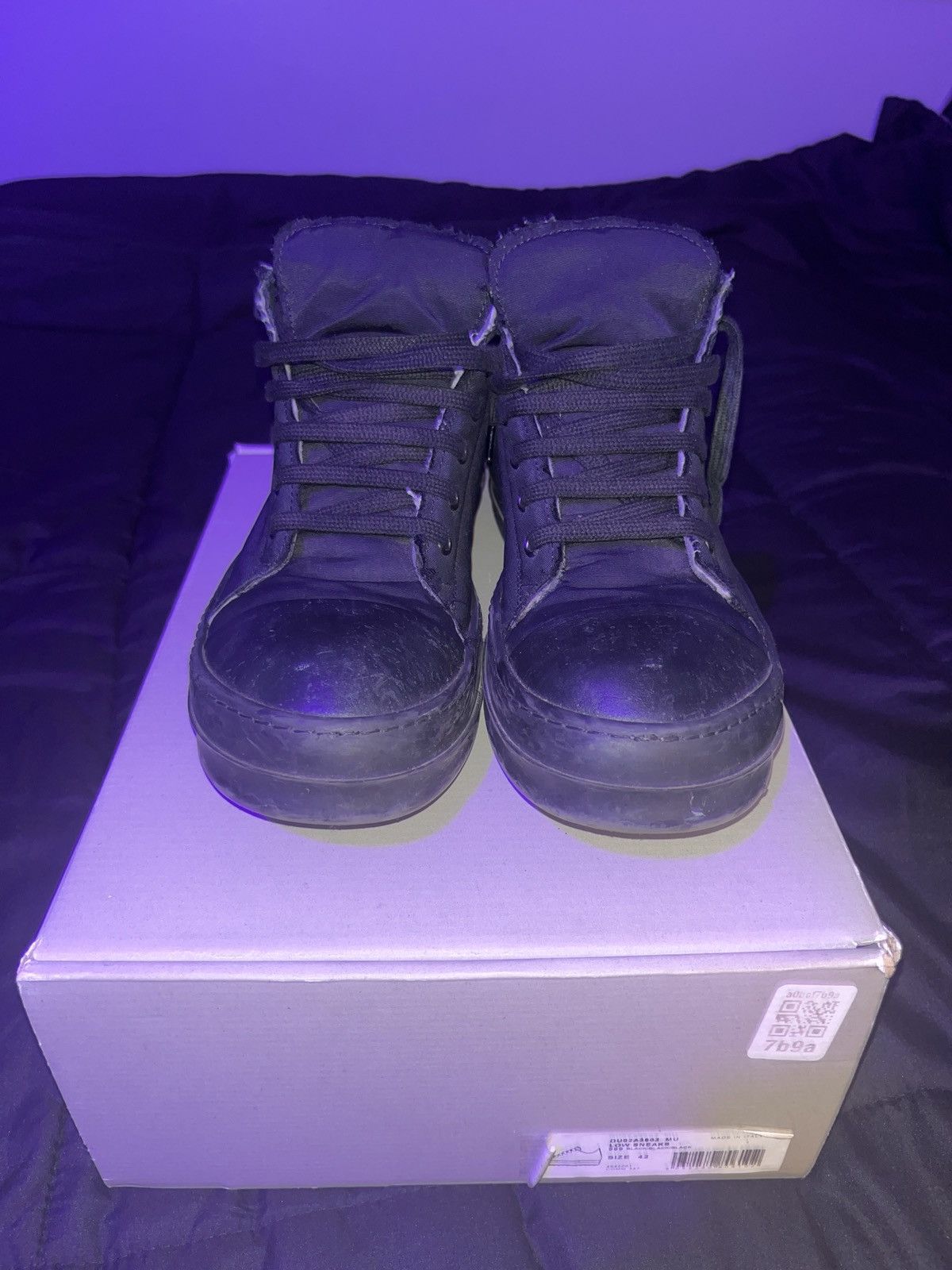 Rick Owens Drkshdw Rick Owens DrkShdw Triple Black Gethsemane Cotton Size US 9 / EU 42 - 3 Thumbnail