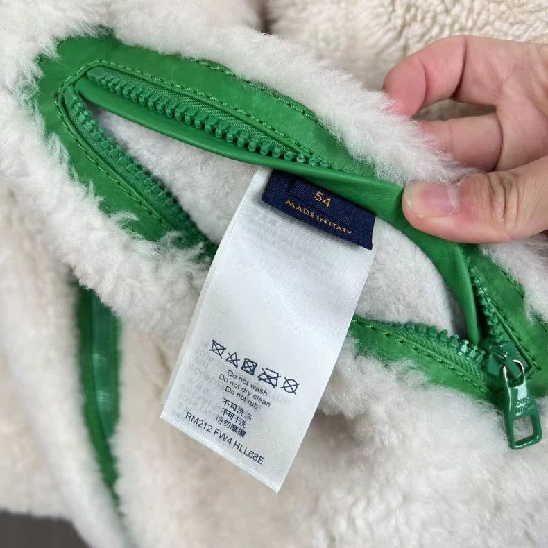 Louis Vuitton Louis Vuitton Faux Fur Jacket with Green Accents-2506 Size US XXL / EU 58 / 5 - 7 Thumbnail