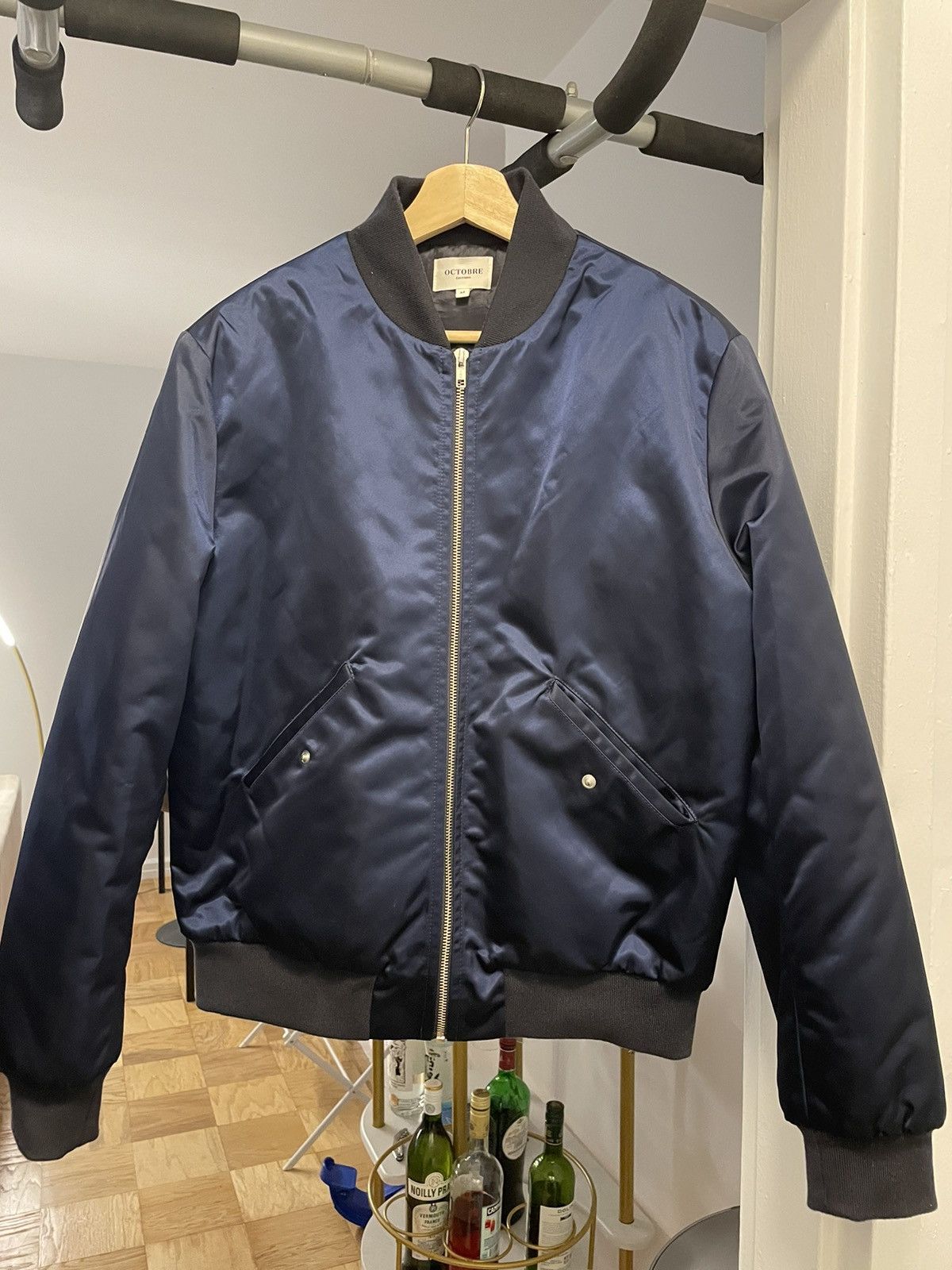 image of Octobre Editions Bomber Jacket in Blue, Men's (Size Medium)