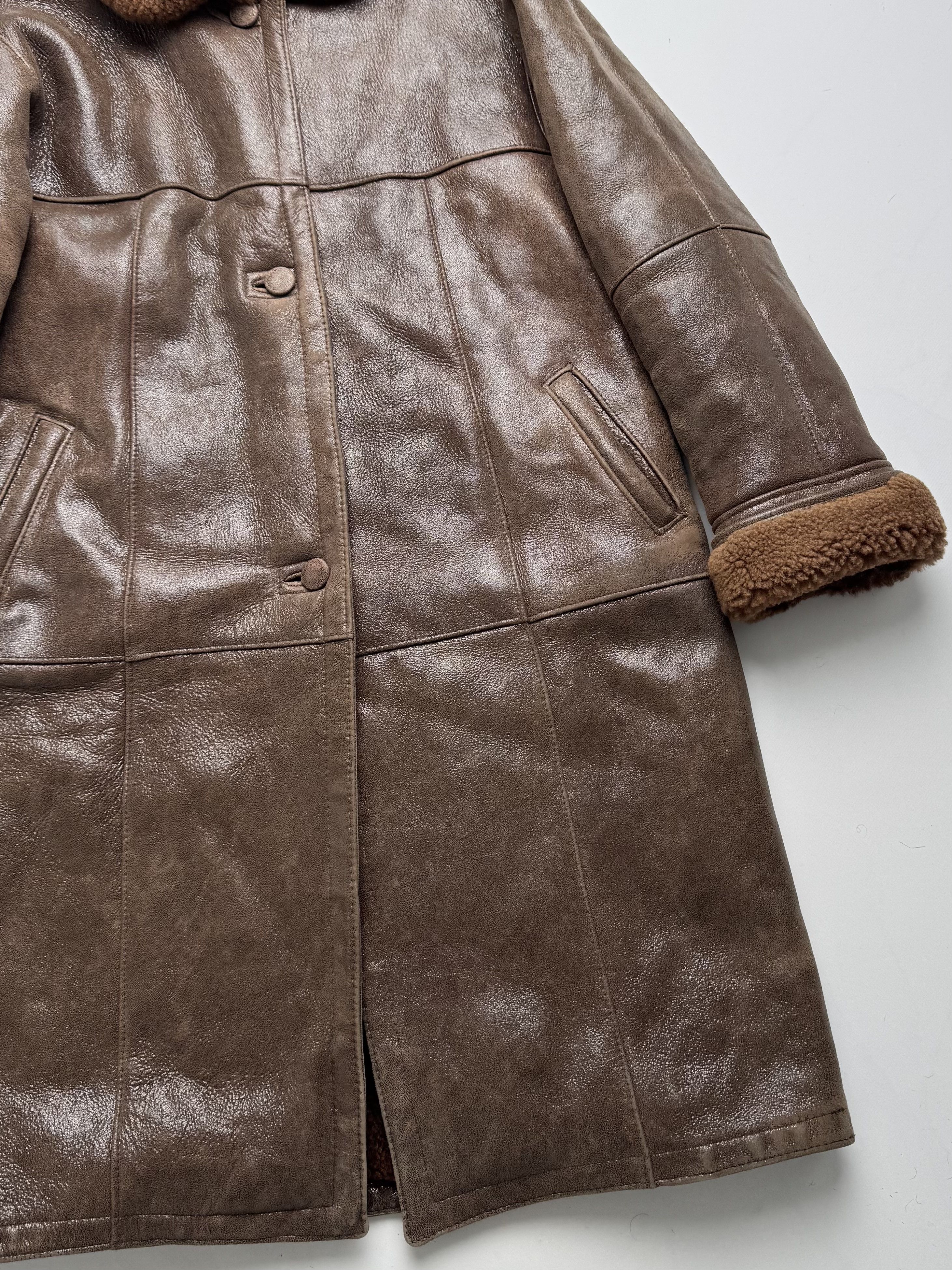 Vintage Vintage Glittered Real Sheepskin Coat B8(V410)E2 Size XL / US 12-14 / IT 48-50 - 4 Thumbnail