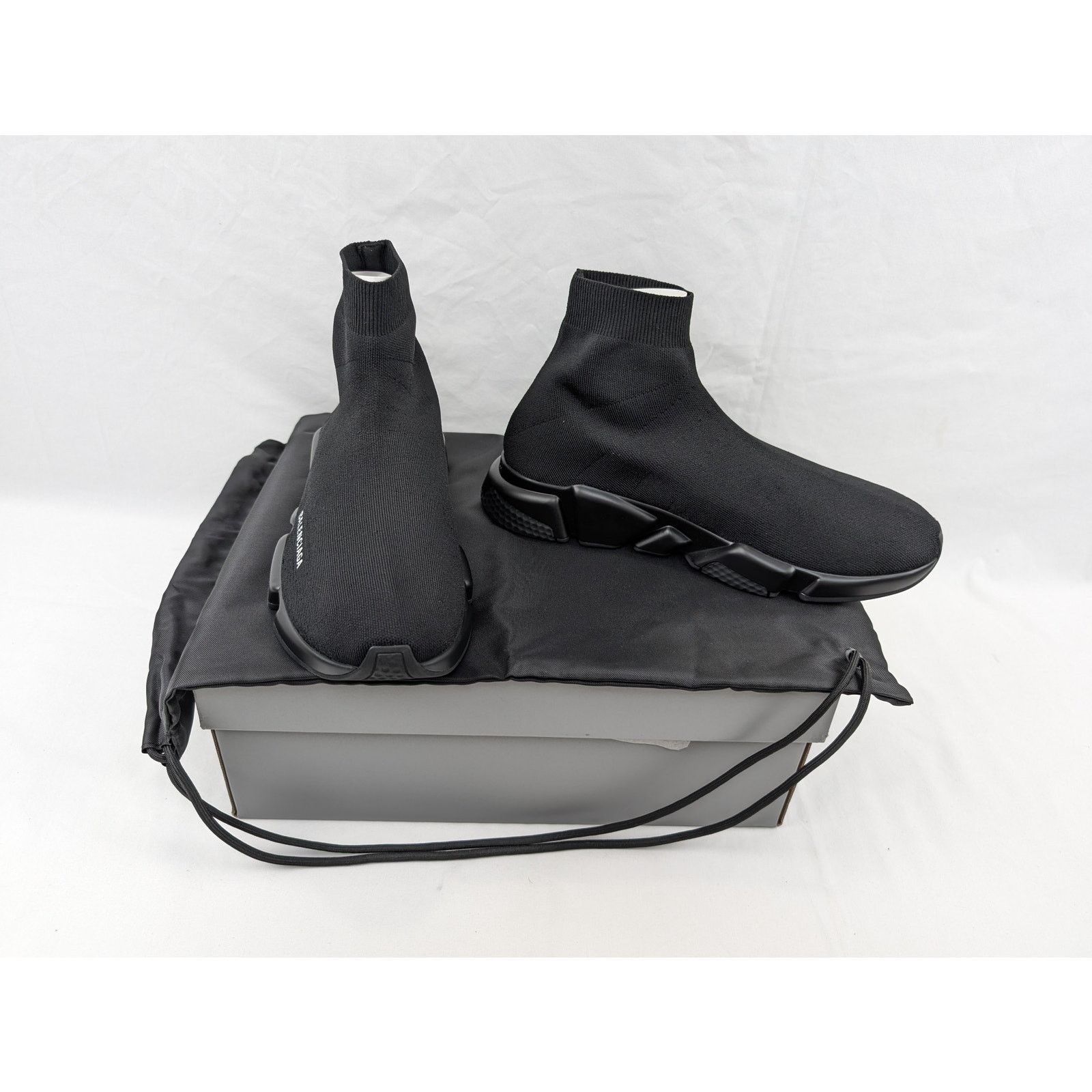 Balenciaga o1rshd1 New Rec.Knit Speed LT Sneakers in Black Size US 9 / EU 42 - 18 Thumbnail