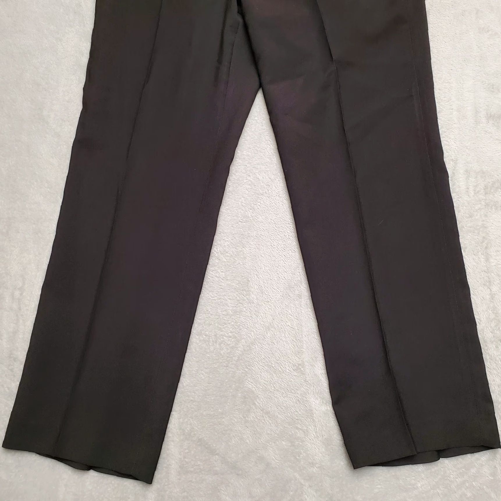 Haggar VINTAGE Haggar Pants Mens 366x31 Black Wool Blend Flat Front Magic Stretch Dress Casual Size US 36 / EU 52 - 2 Thumbnail
