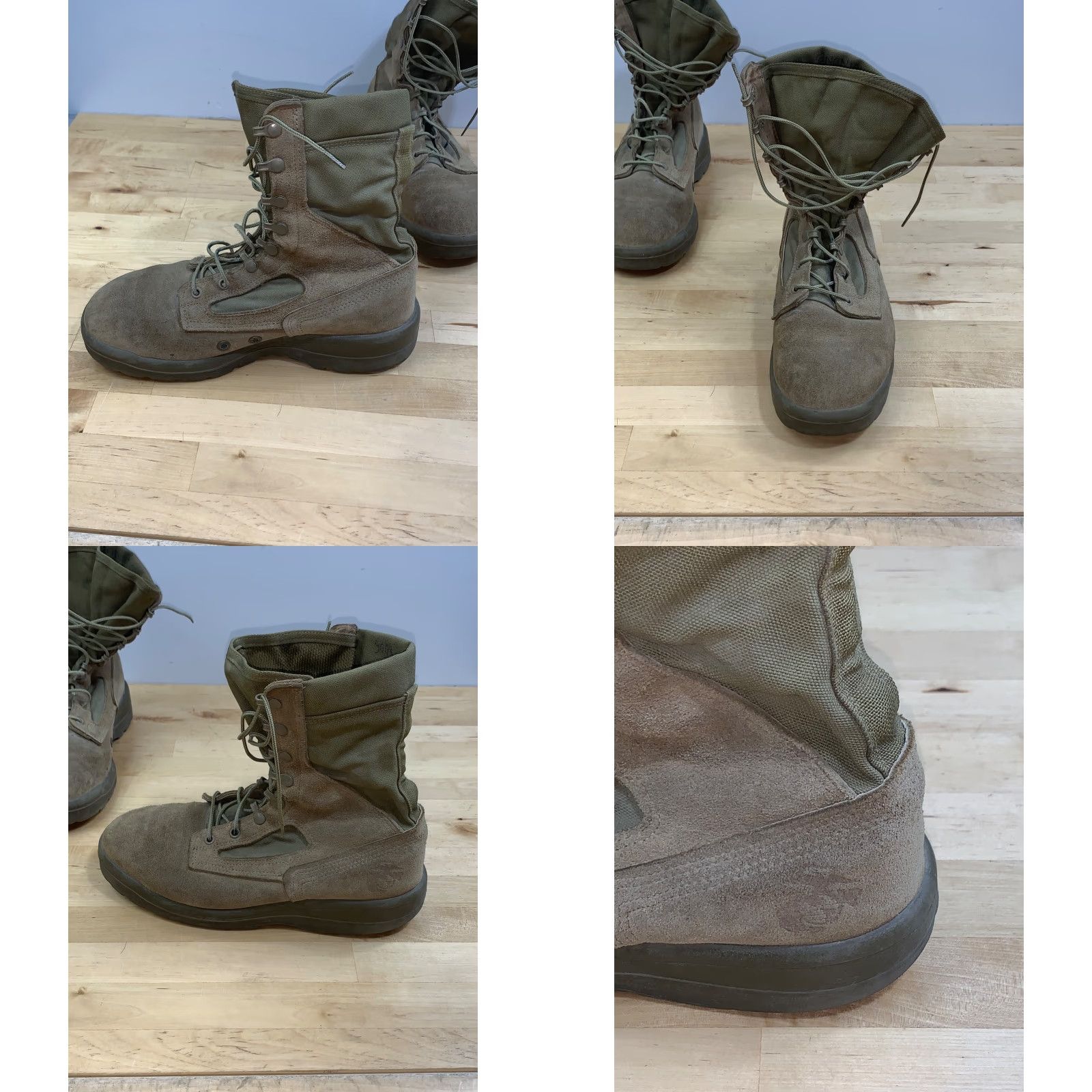 Vintage Belleville 600 Sage Tan Boots 8W Men Leather Boot Army Military Combat Rubber Sole 600 Series Sage US8 Size US 8 / EU 41 - 8 Thumbnail