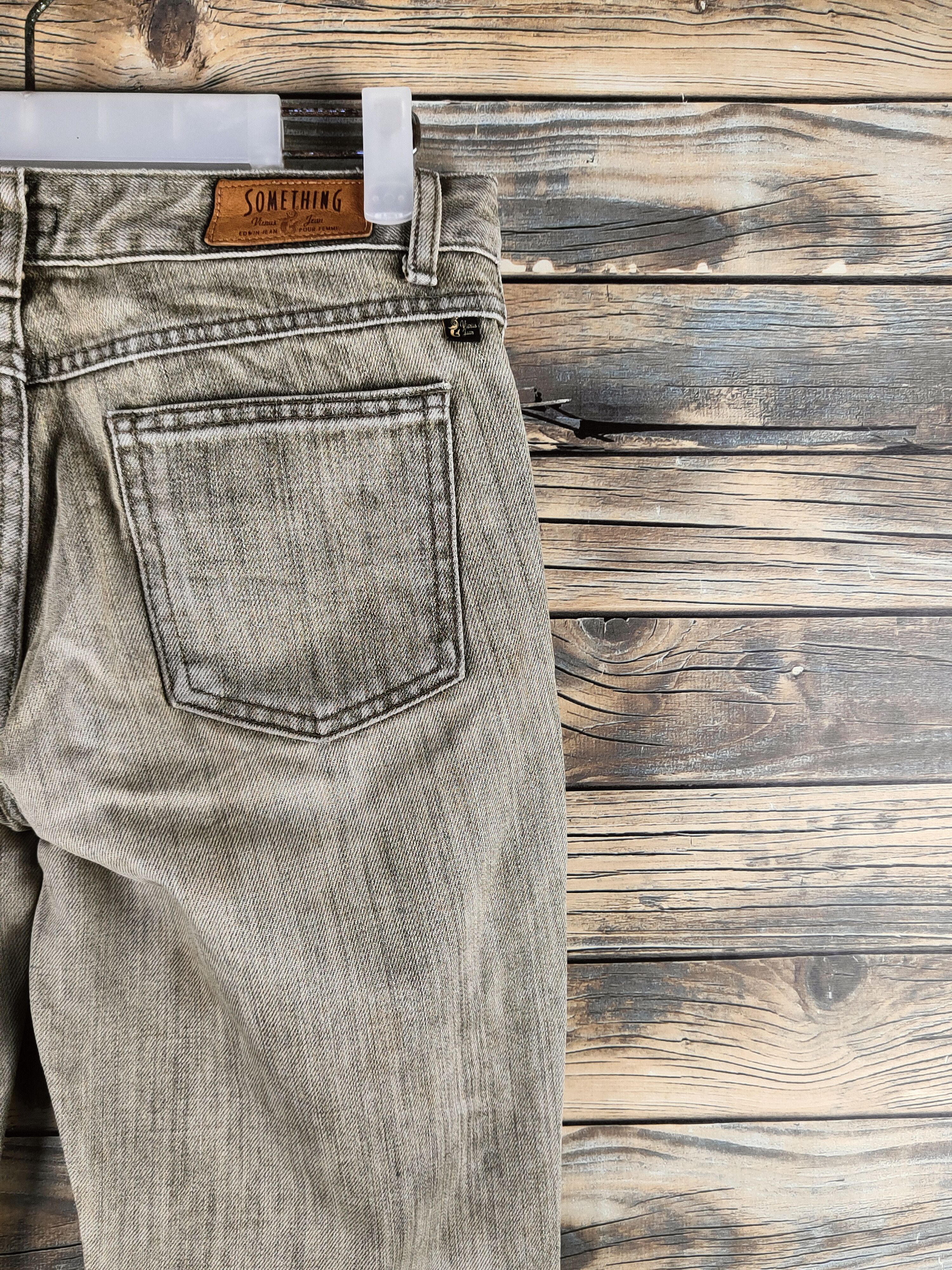 Edwin DL Edwin Dark Gray Distressed Ripped Jeans #46-629 Size 29" - 11 Thumbnail