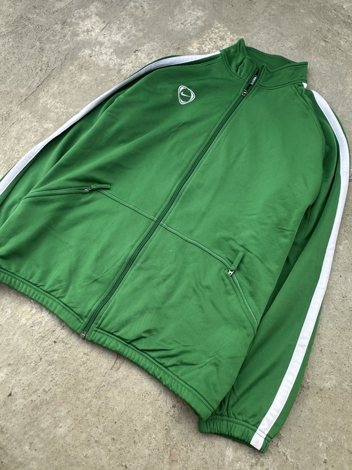Nike Vintage Y2k Nike Green Full Zip Track Jacket Size US XL / EU 56 / 4 - 2 Thumbnail