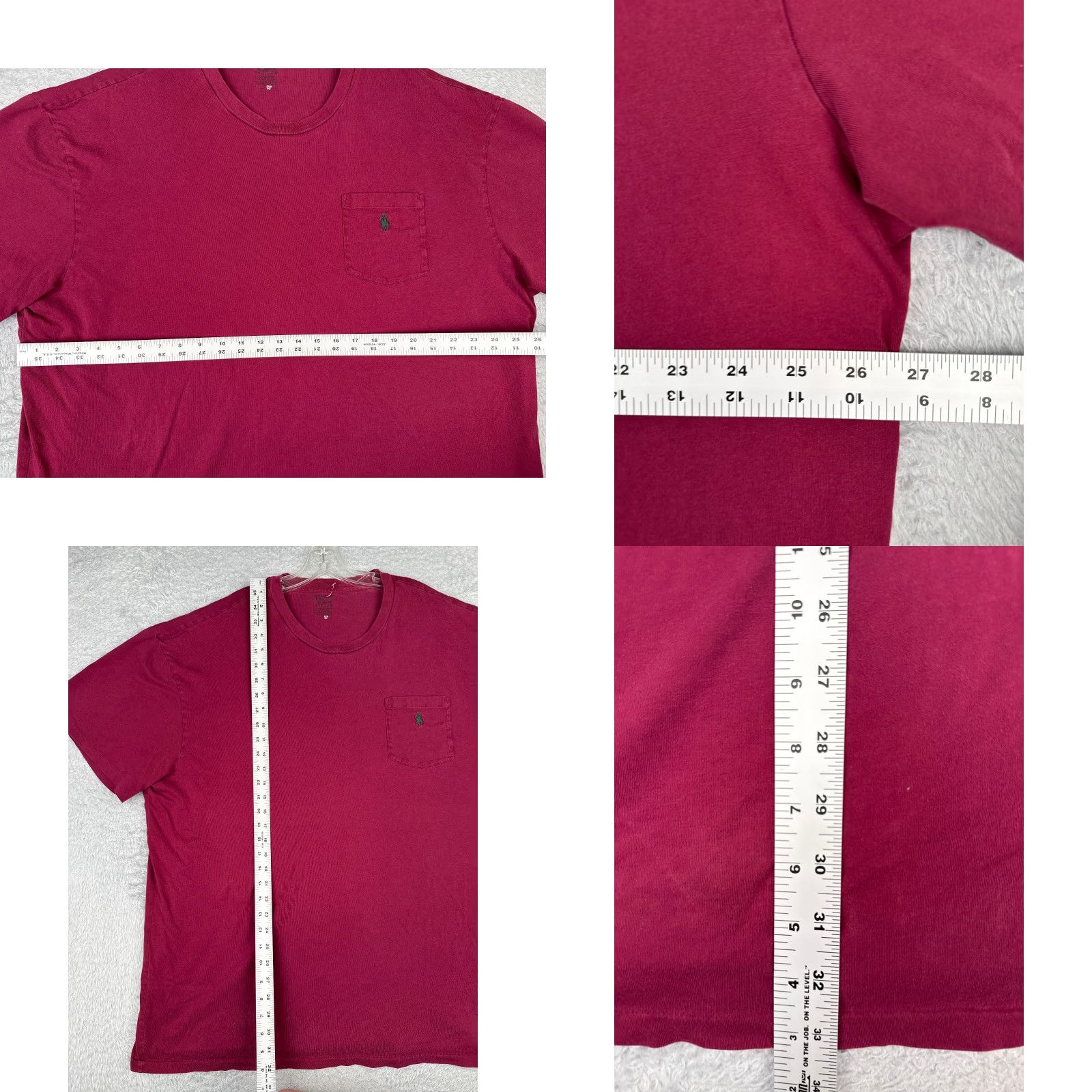 Ralph Lauren VINTAGE Ralph Lauren Polo Shirt Adult 2XL Red 100% Cotton Crew Neck Pocket Big & Tall Men XL-2X Size US XXL / EU 58 / 5 - 8 Thumbnail