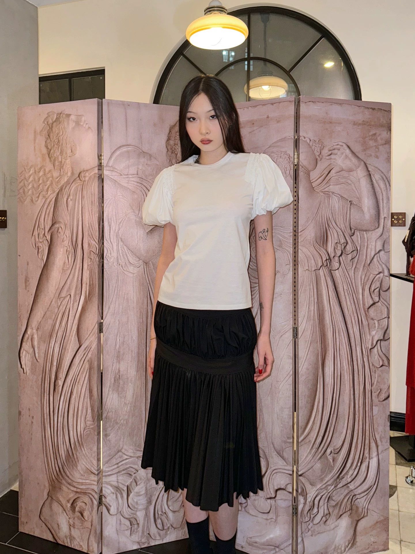 Alexander McQueen McQueen Puffed Bud Sleeve Waisted T-Shirt Vintage 38 Size XS / US 0-2 / IT 36-38 - 6 Thumbnail