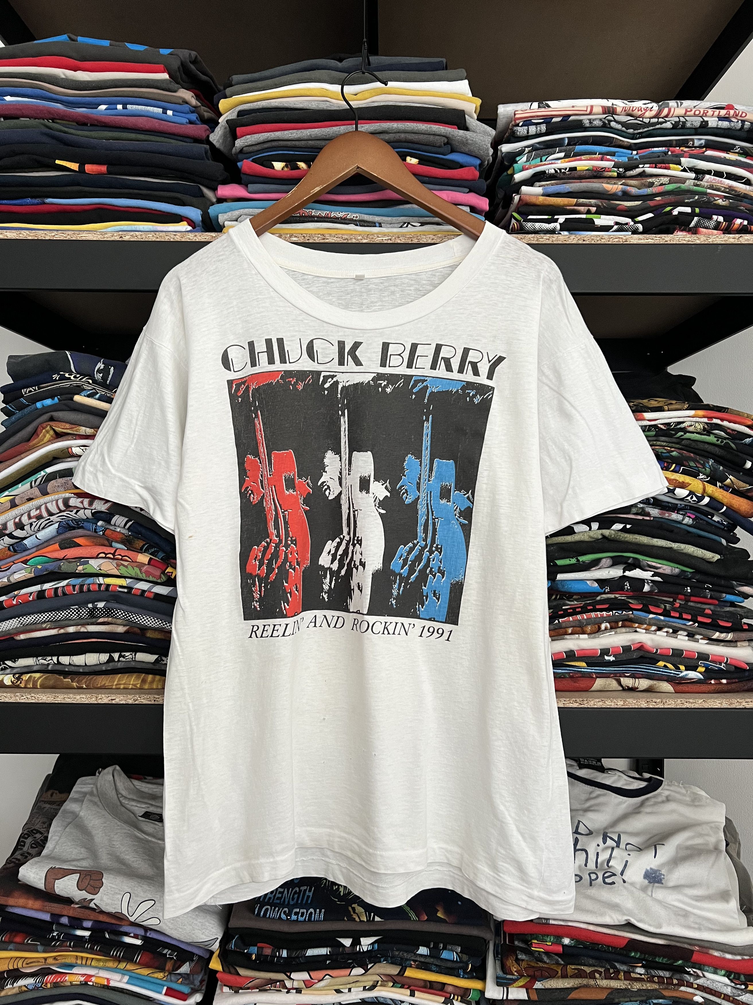 Vintage Vintage 1991 Chuck Berry Reelin And Rockin Tour White Tee | Grailed