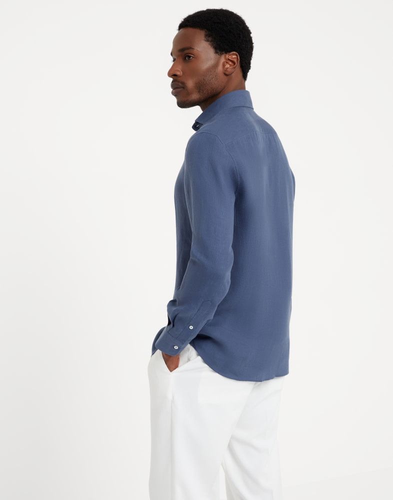 Brunello Cucinelli o1w1db10825 Shirt in Blue Size US L / EU 52-54 / 3 - 3 Thumbnail