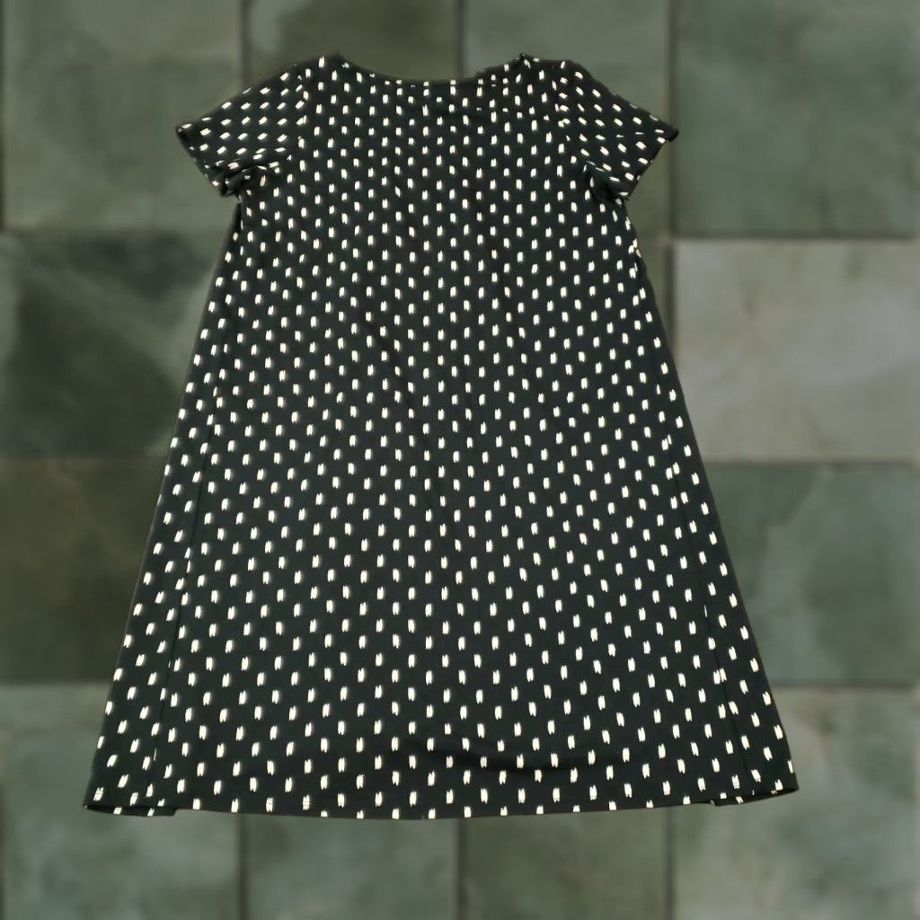 J. Jill J. Jill Dress Womens PS Petites Black White Geometric Flowy Short Sleeve Knee Length Size 28" / US 6 / IT 42 - 1 Thumbnail