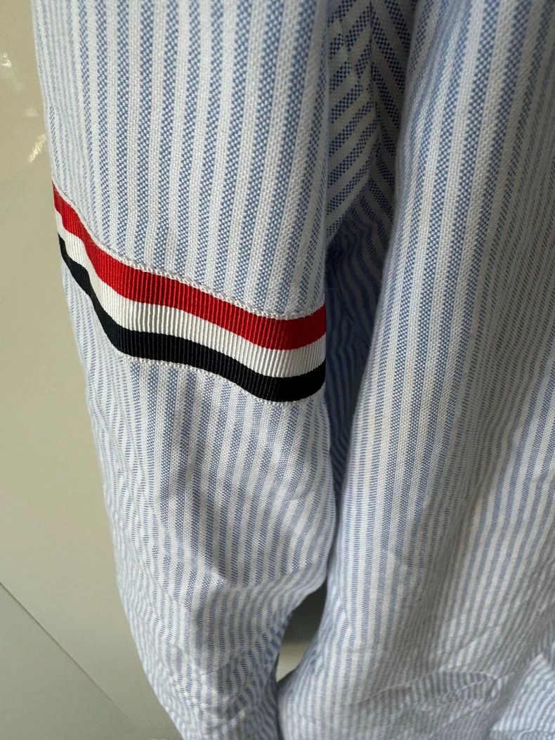 Thom Browne Thom Browne Blue striped shirt Size US XXS / EU 40 - 3 Thumbnail