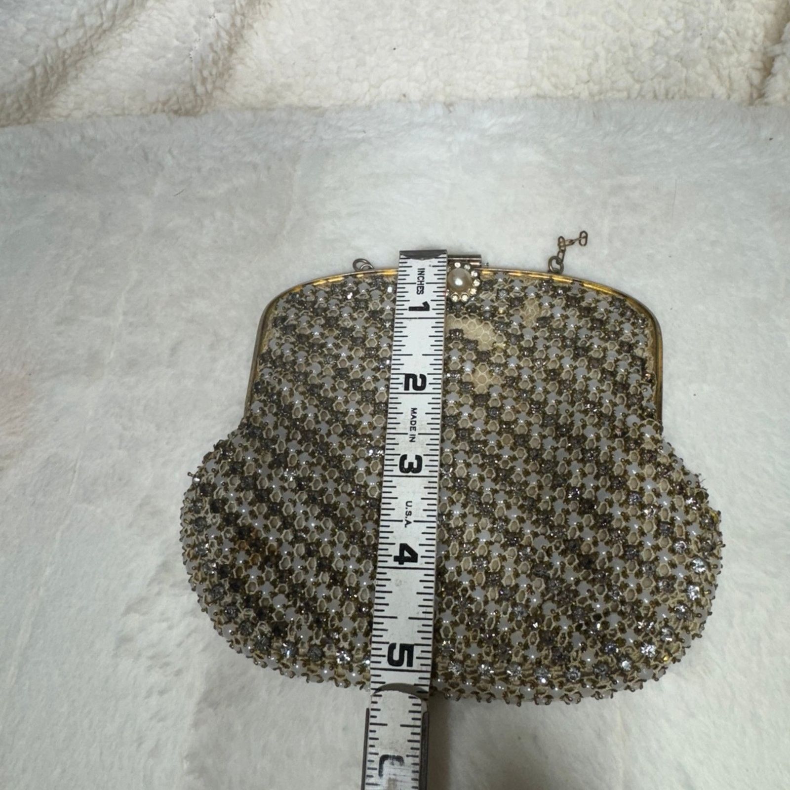 NBDN Nobrandedon VTG rhinestone beaded clutch Size ONE SIZE - 4 Thumbnail